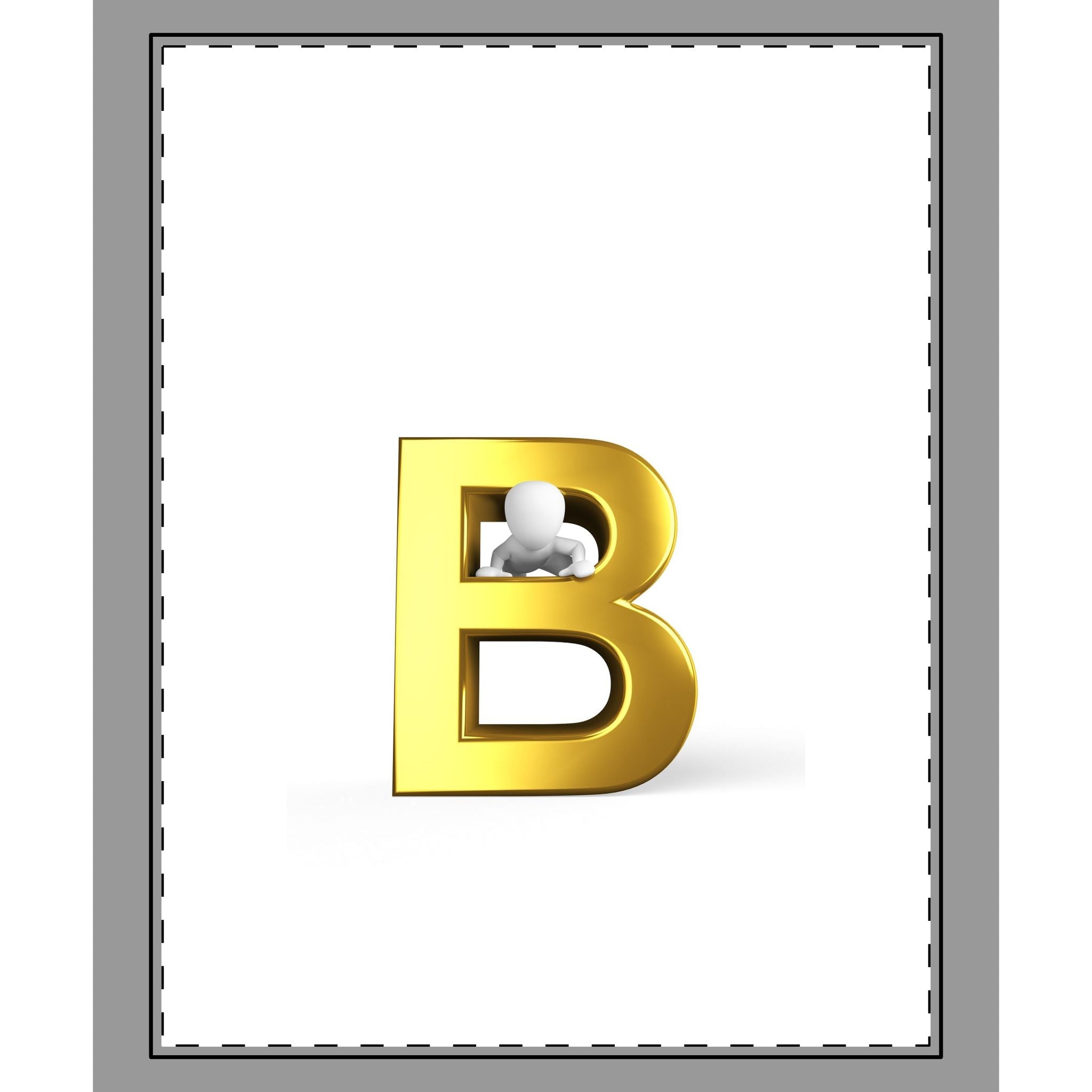 Couvre-lit de style tissé à monogramme lettre B doré | Accents de literie à initiales