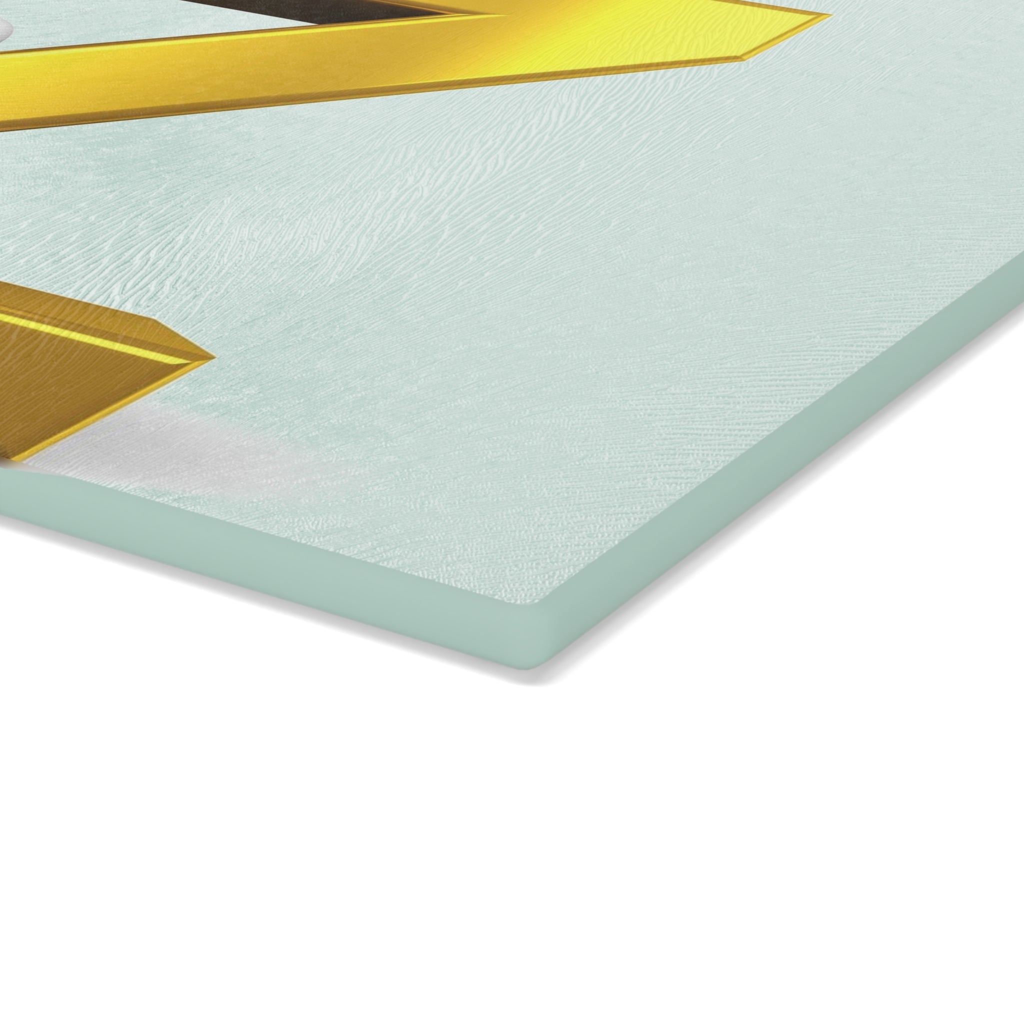 Gold Letter Z with Figure Glass Cutting Board | Monogram Initial Kitchen Decor
