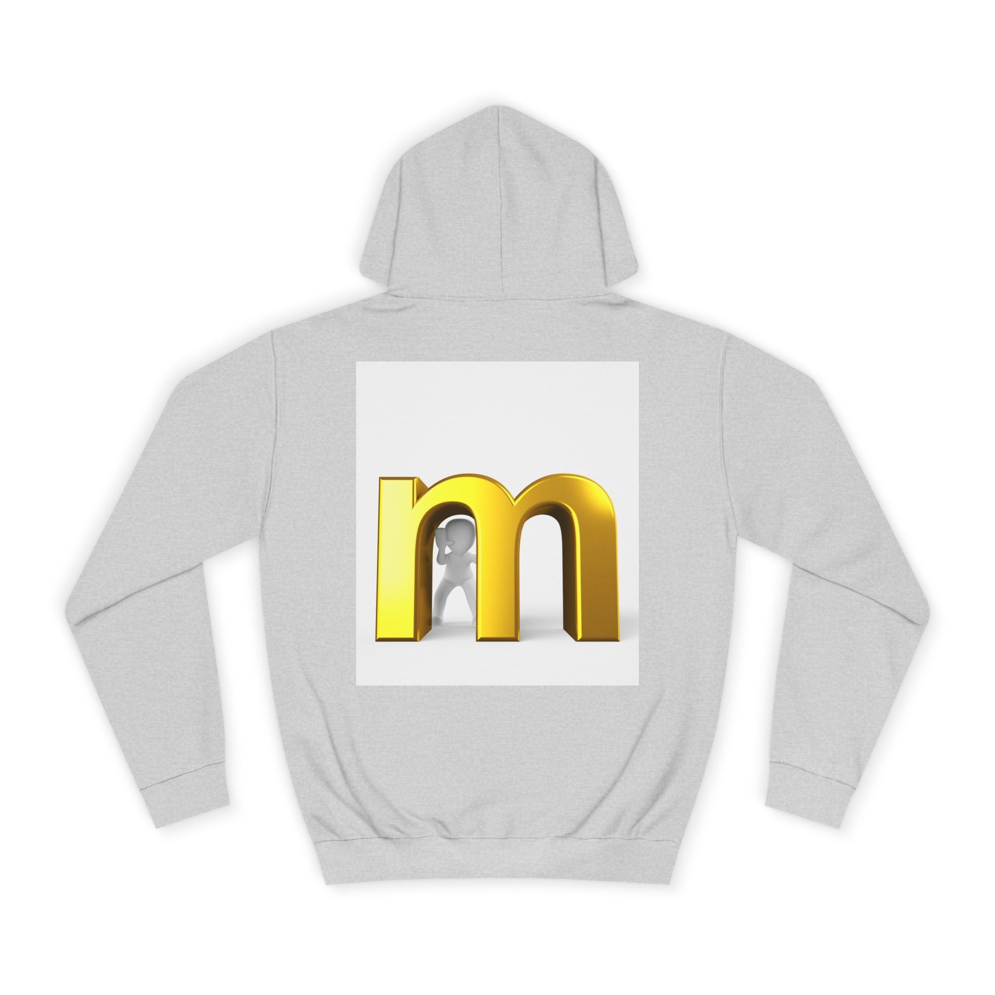 Gold 3D Letter M Hoodie | Minimal Initial Logo