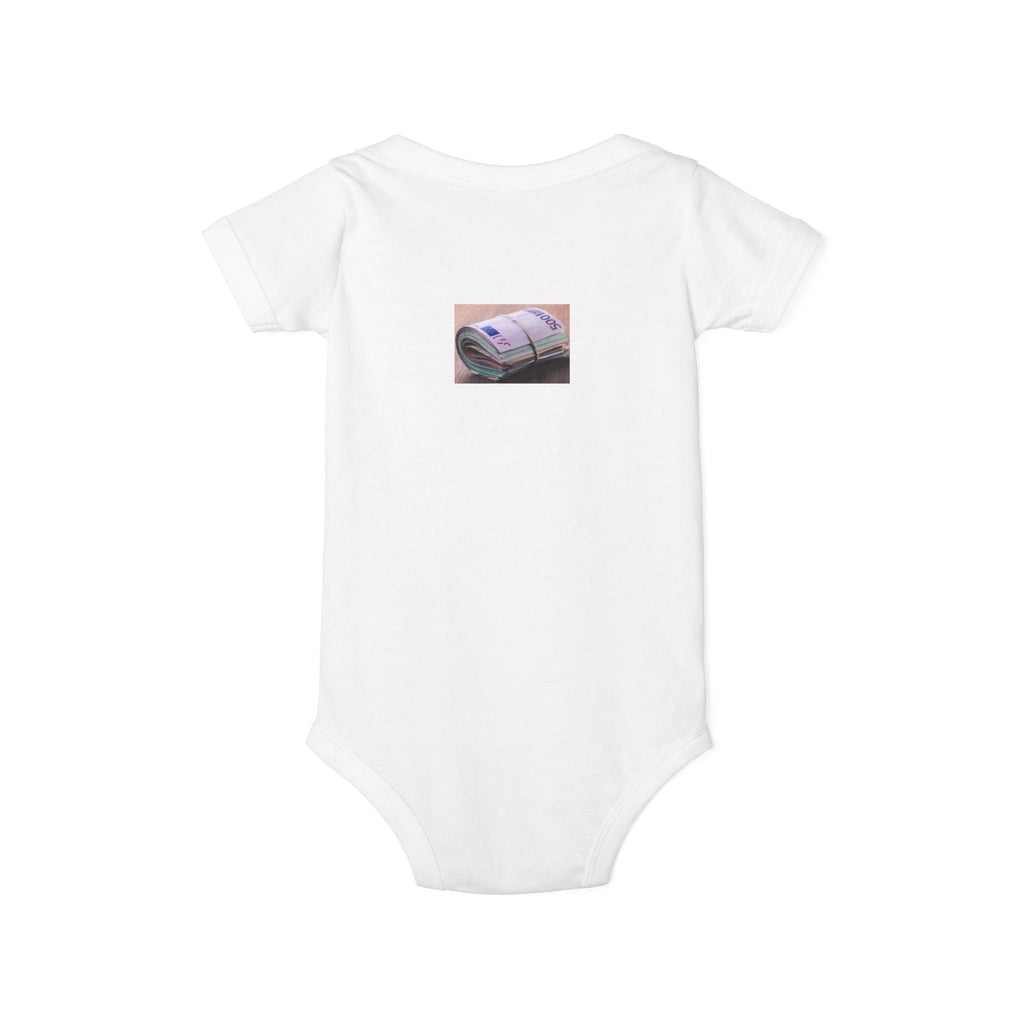 Stack of Cash Graphic Infant One Piece | money print bodysuit