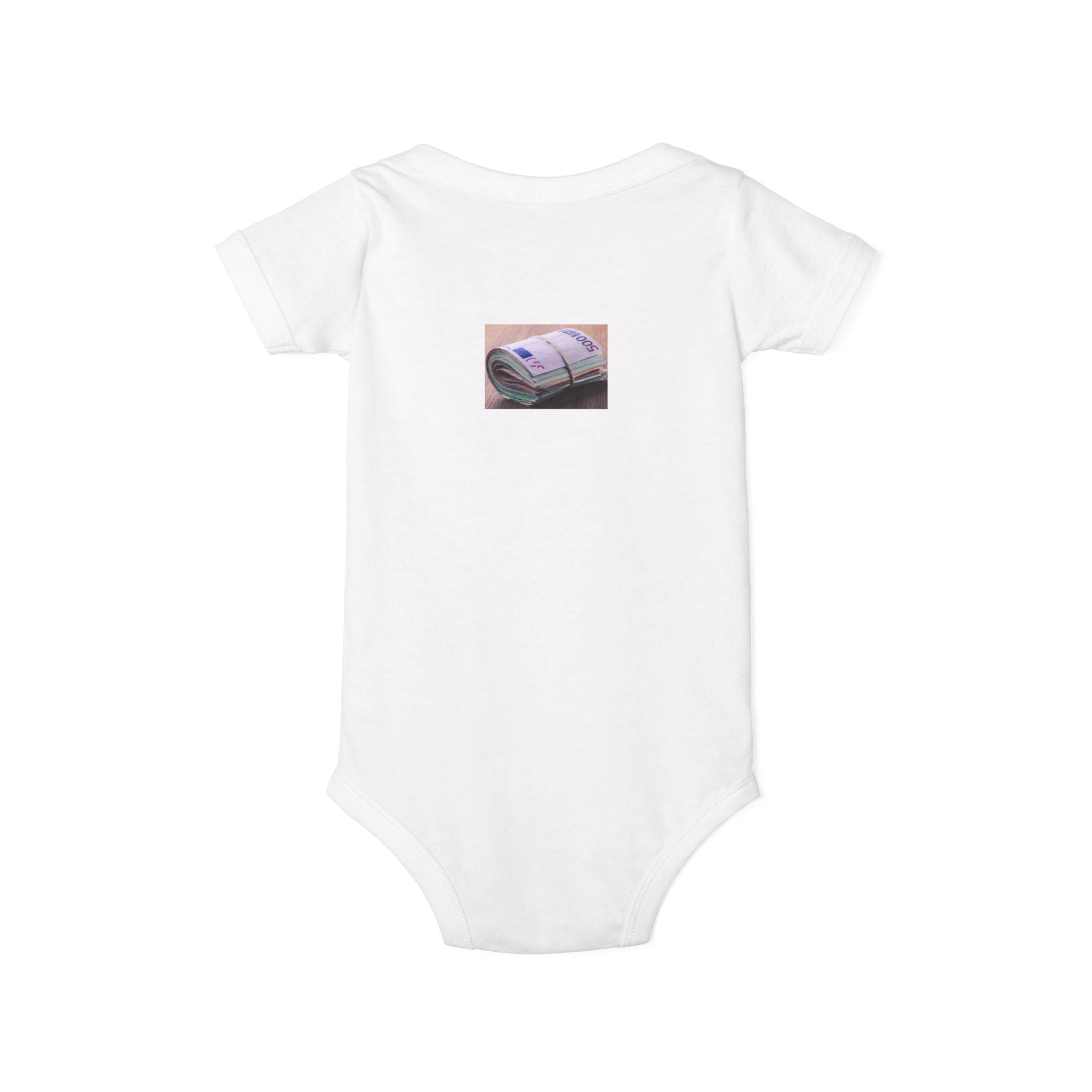 Stack of Cash Graphic Infant One Piece | money print bodysuit