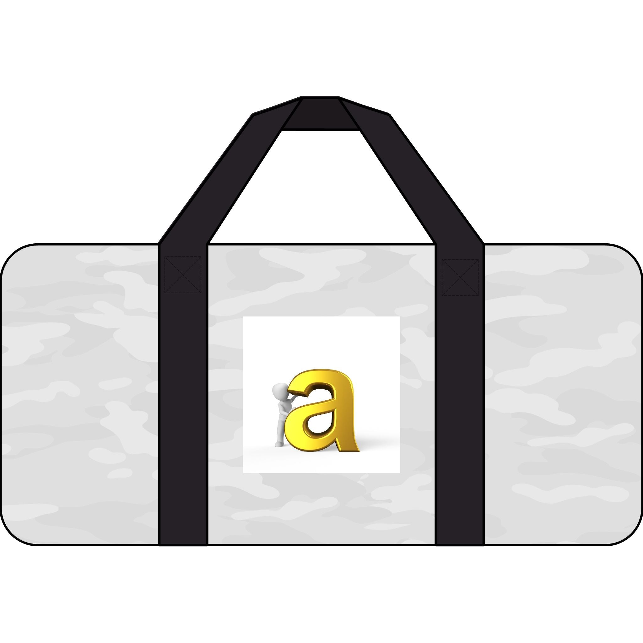 Yellow Letter A Logo Tripper Duffel Bag | Checker or Camo Strap