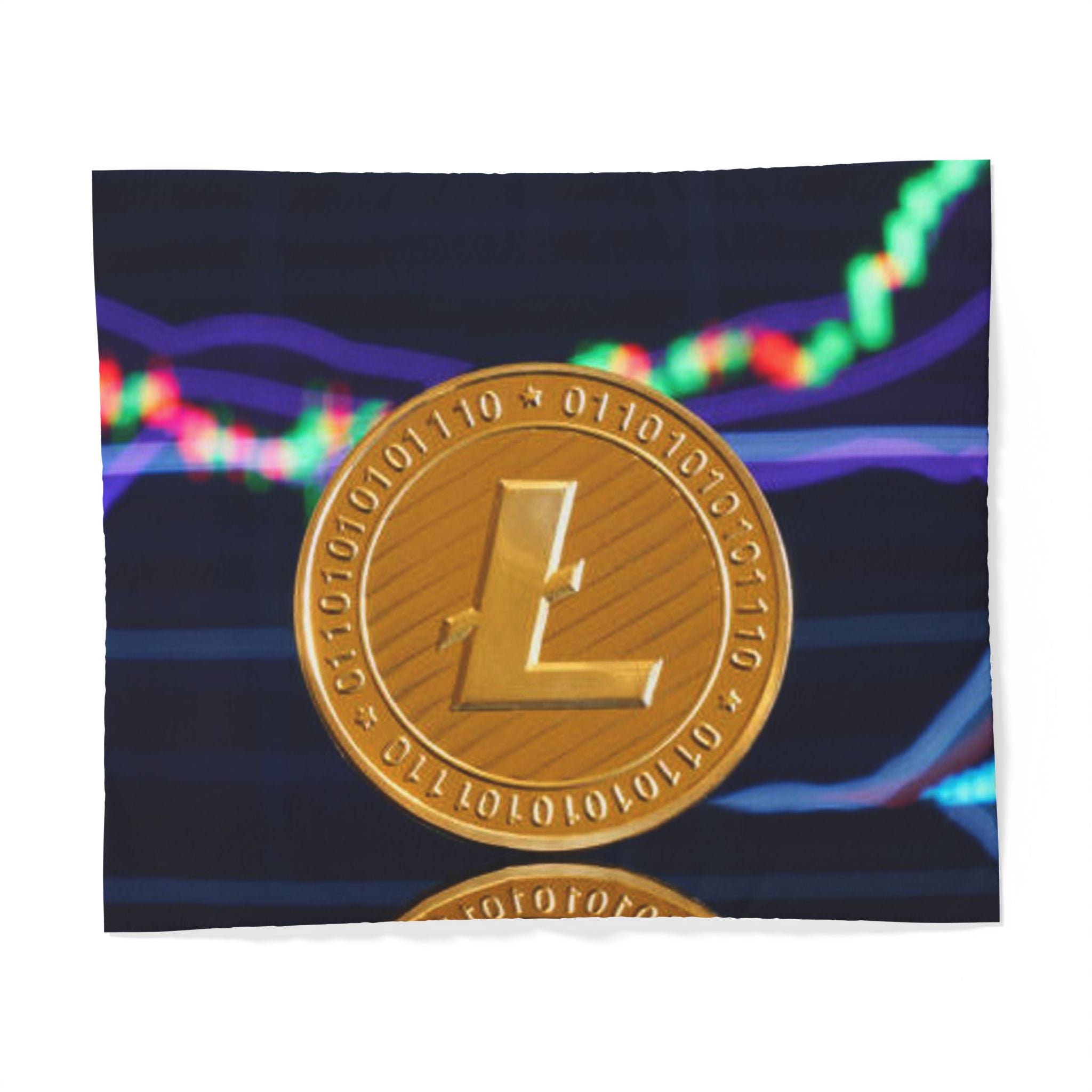 Litecoin Crypto Coin duvet cover | Cryptocurrency bedding, financial chart design