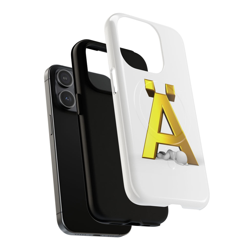 Gold Letter Ä Phone Case | Magnetic Tough Case, Initial Monogram