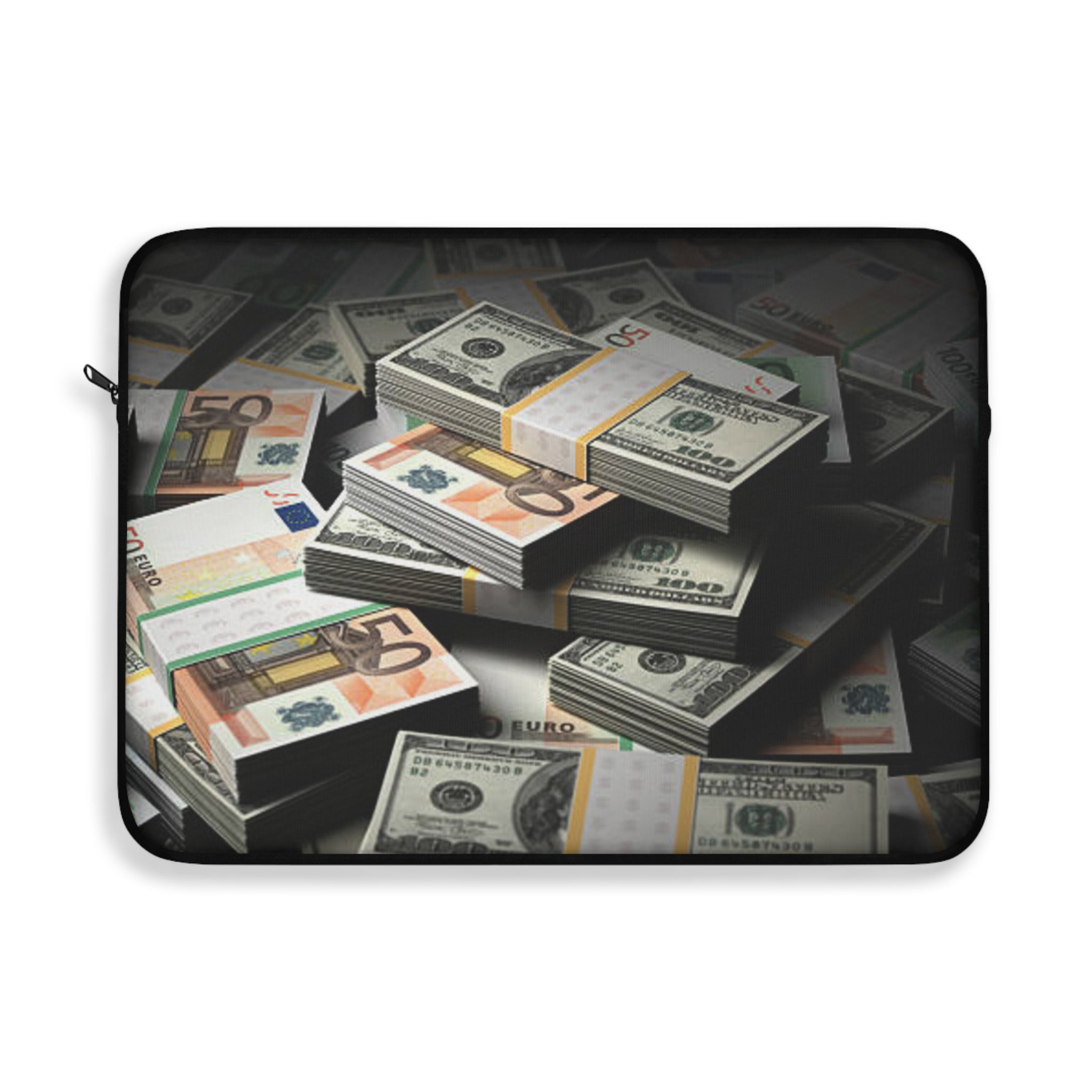 Stacked Cash Laptop Sleeve | Money Print, Currency Design
