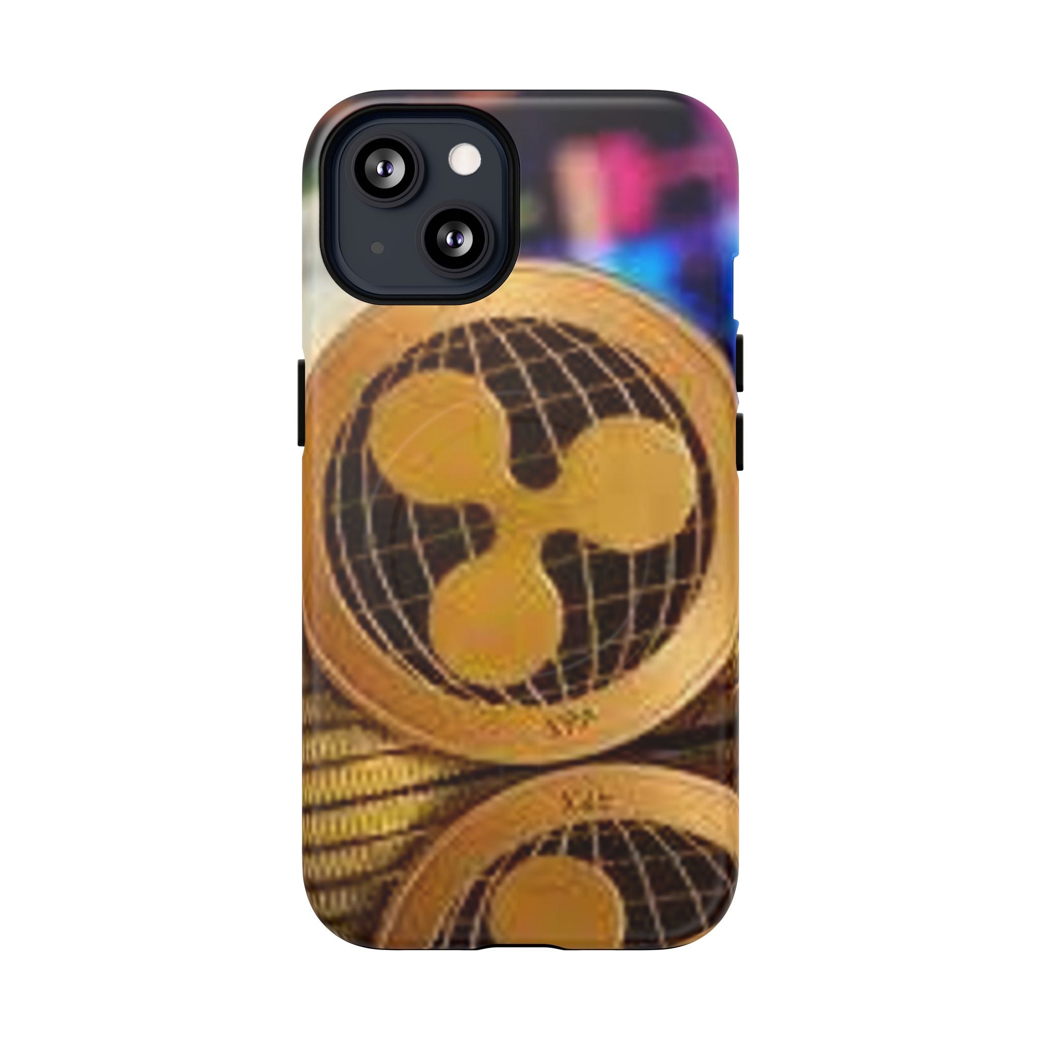 Coque de protection rigide magnétique design Ripple Coin | Coque de téléphone Crypto Ripple