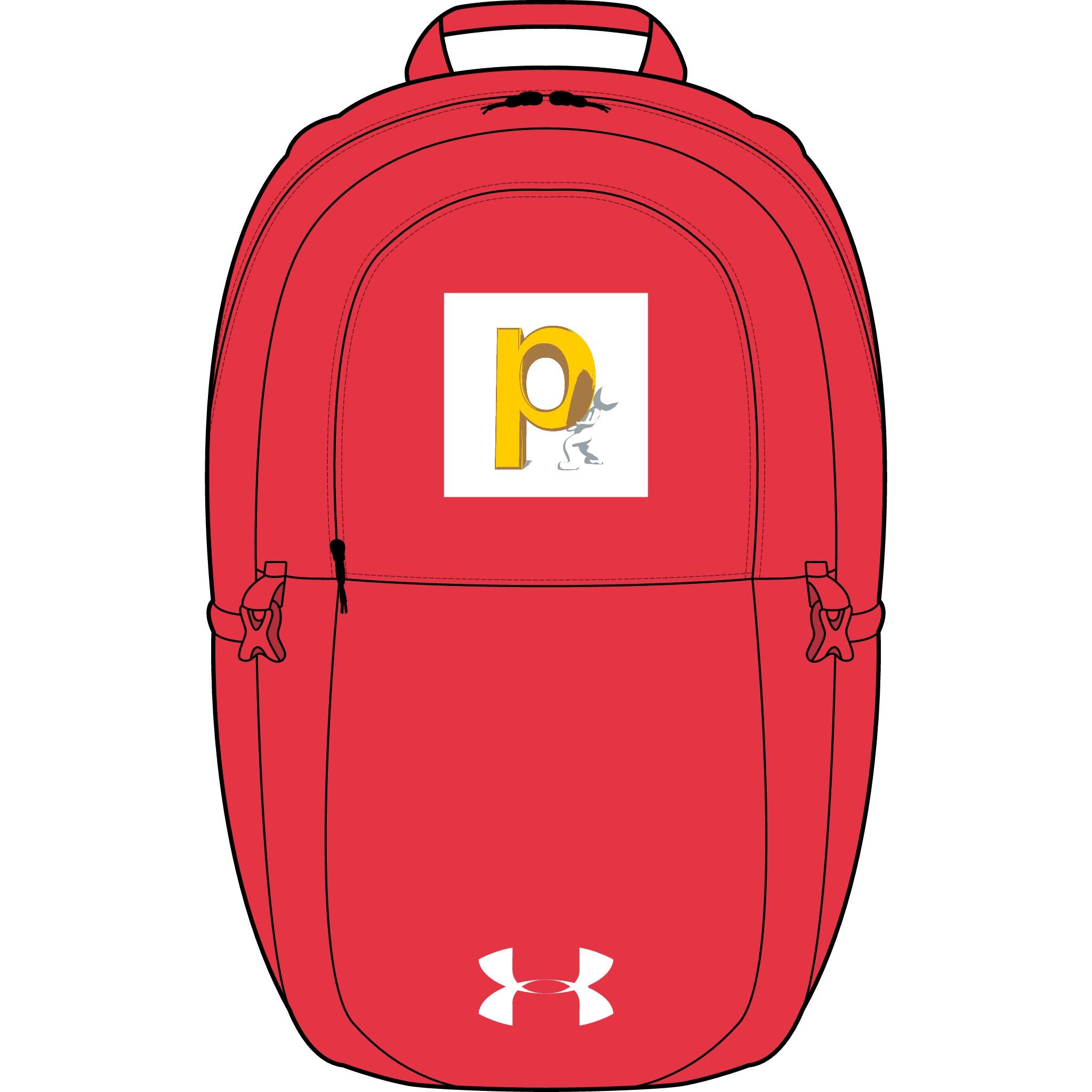 Gelber P Bienen-Logo-Rucksack | Bestickt Under Armour All Sport