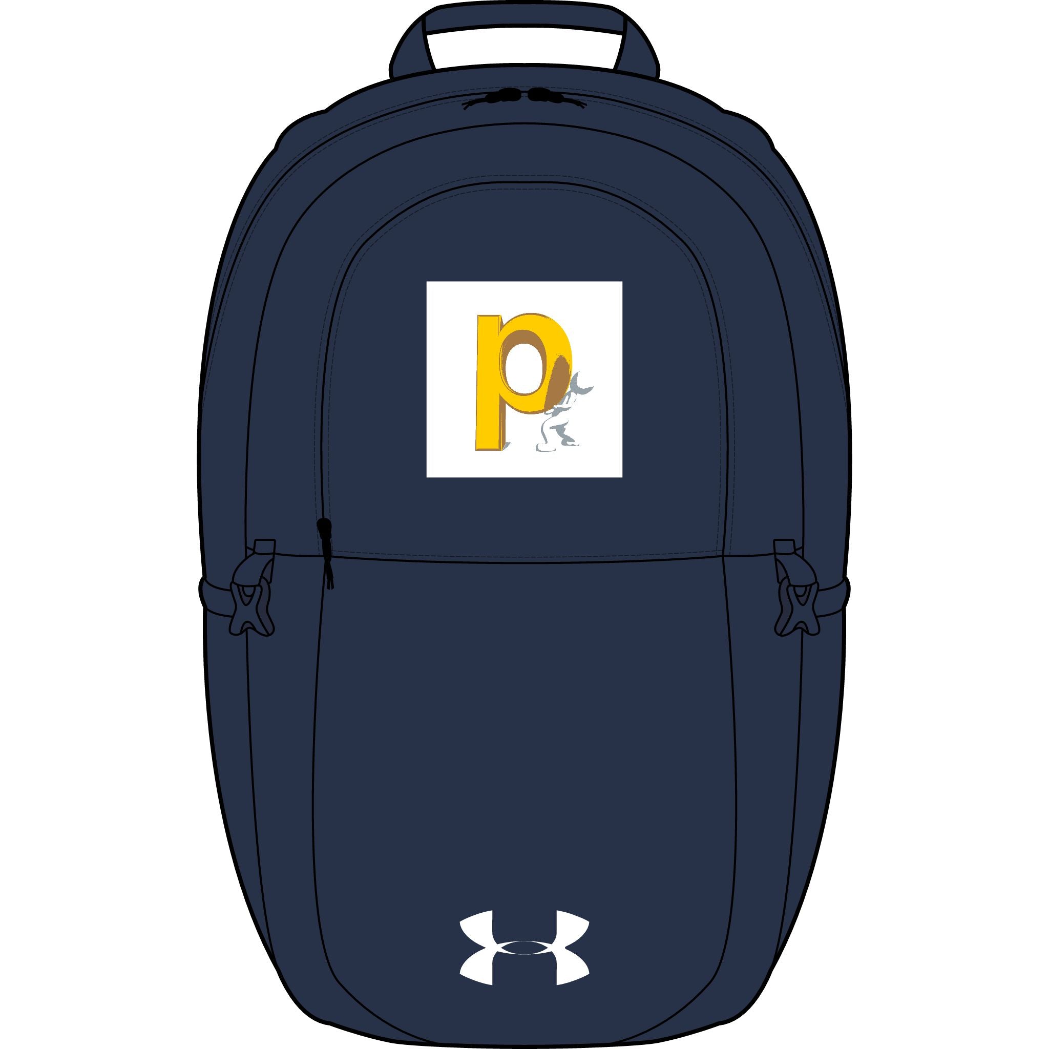 Yellow P Bee Logo Backpack | Embroidered Under Armour All Sport