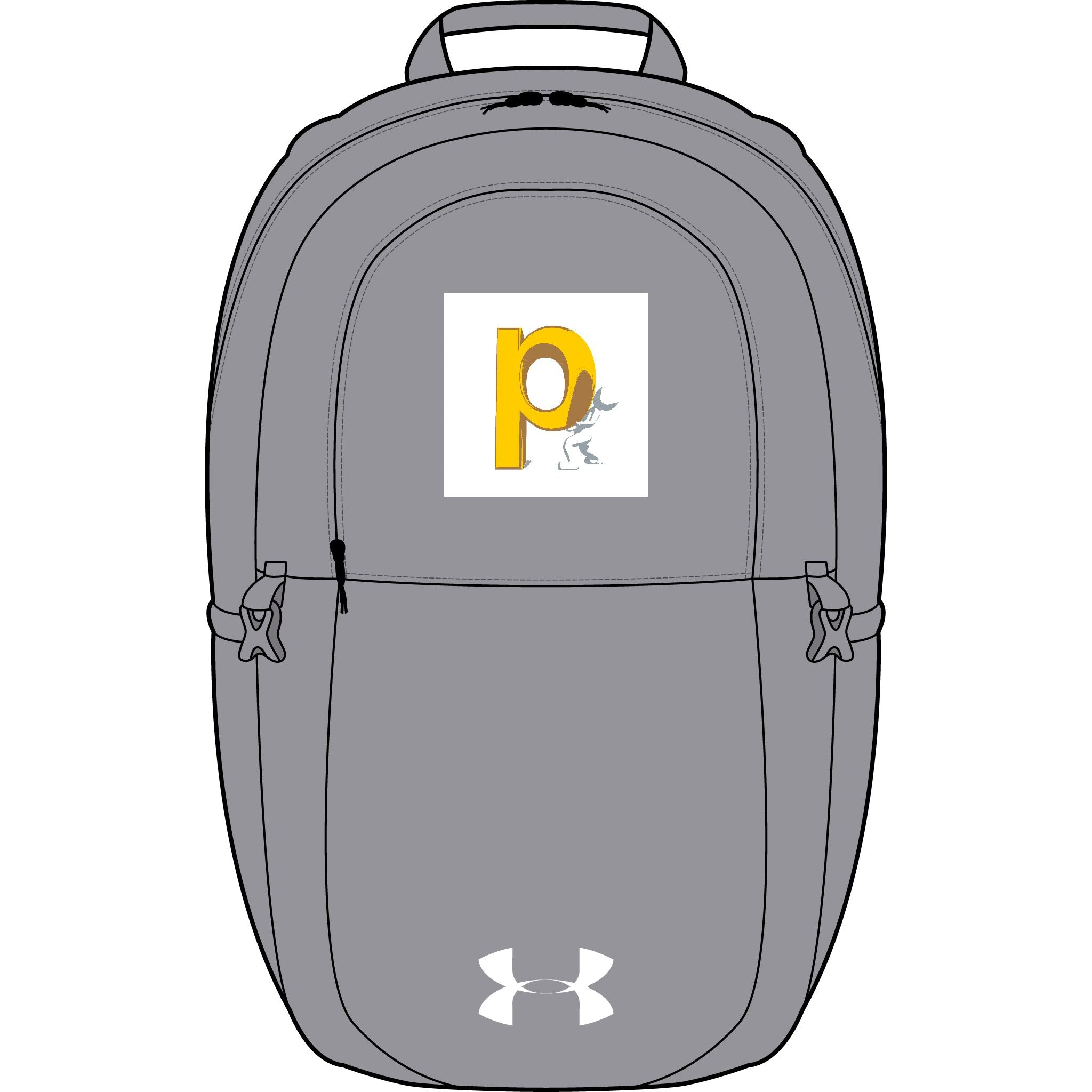 Gelber P Bienen-Logo-Rucksack | Bestickt Under Armour All Sport