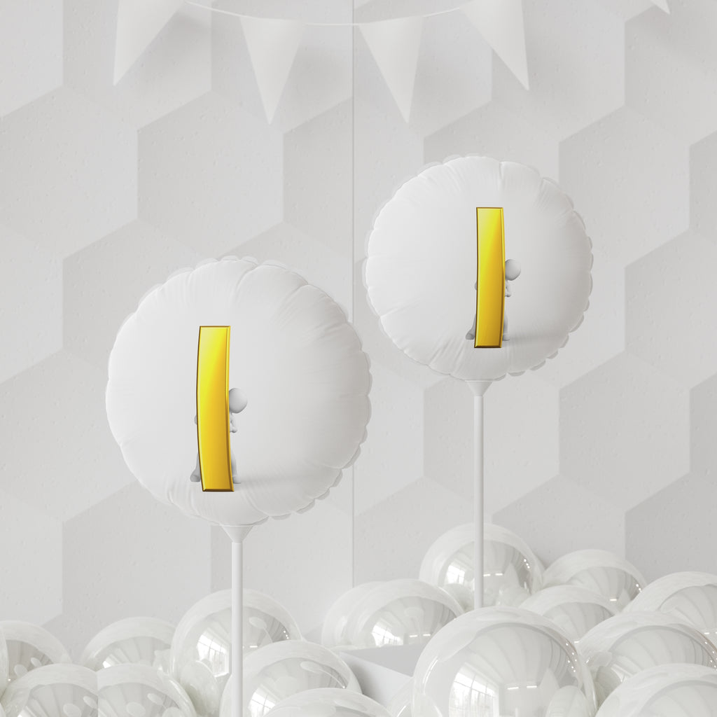 Gold Letter i Figure Balloon Round Foil 11"