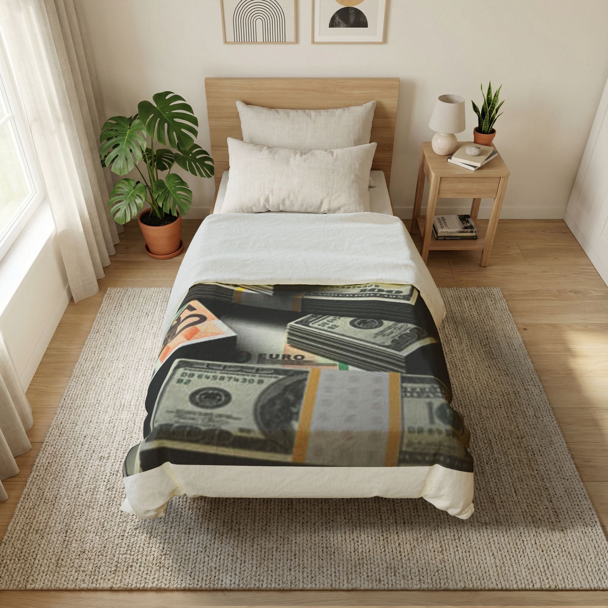 Stacks of Cash Duvet Cover | Money Print Bedding