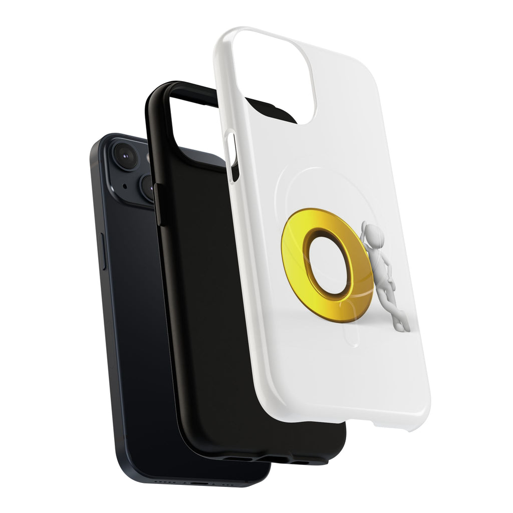 3D Gold Letter O Character phone case | Tough Magnetic Case, magnetic compatible