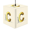Gold Letter C Cube Lamp | Personalized Initial Light Cube