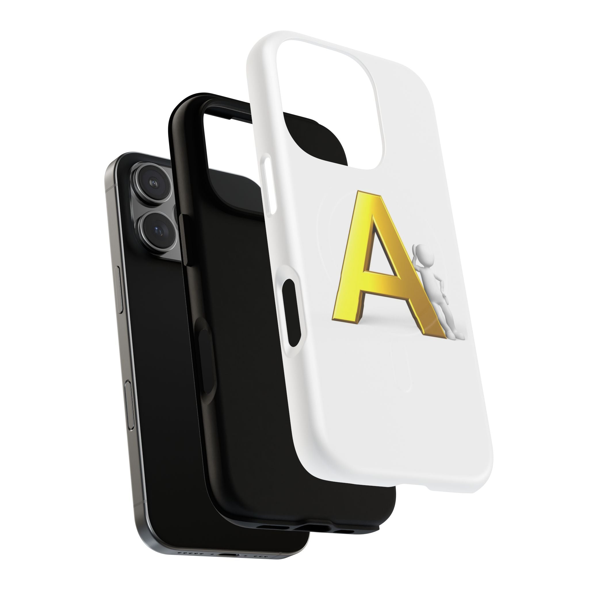 Gold Letter A Phone Case | Tough Magnetic Case, Initial Monogram
