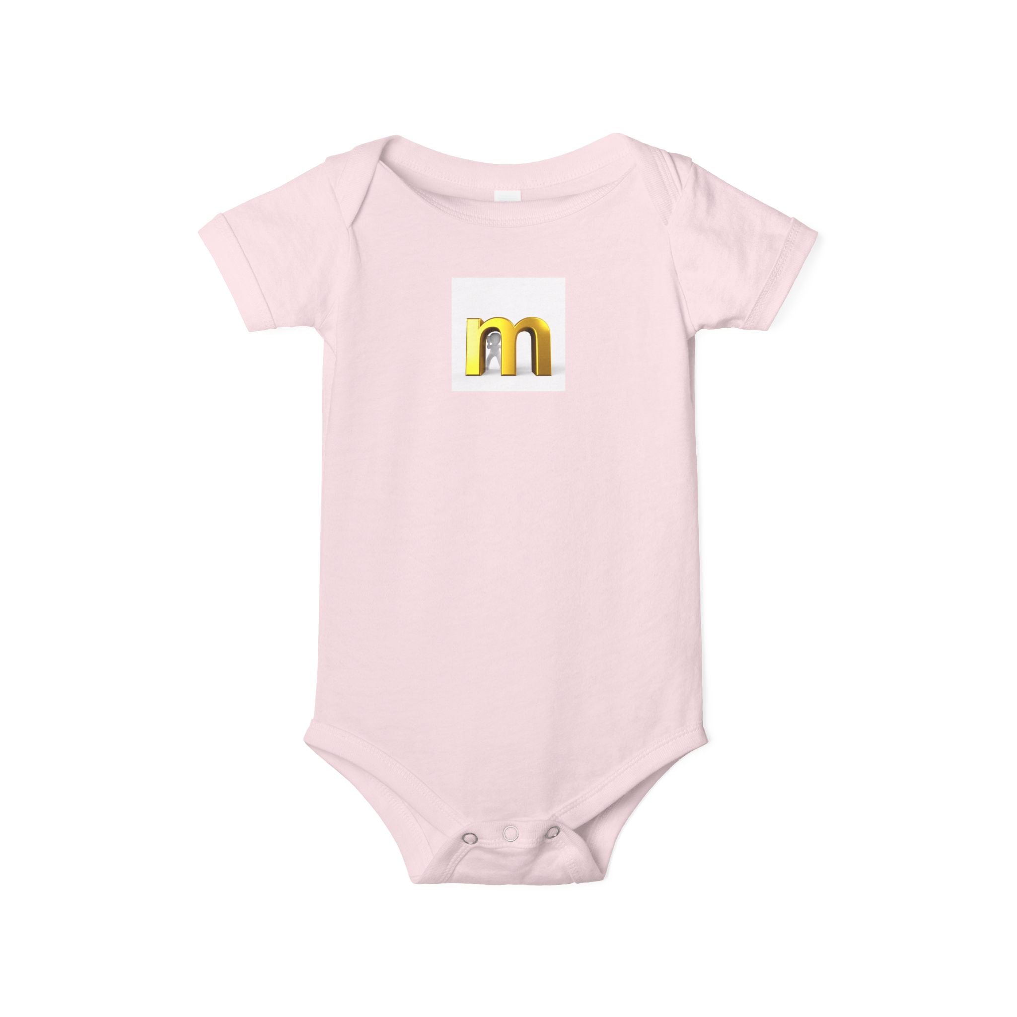 Body bébé « M » doré | Body de bébé monogramme initiale