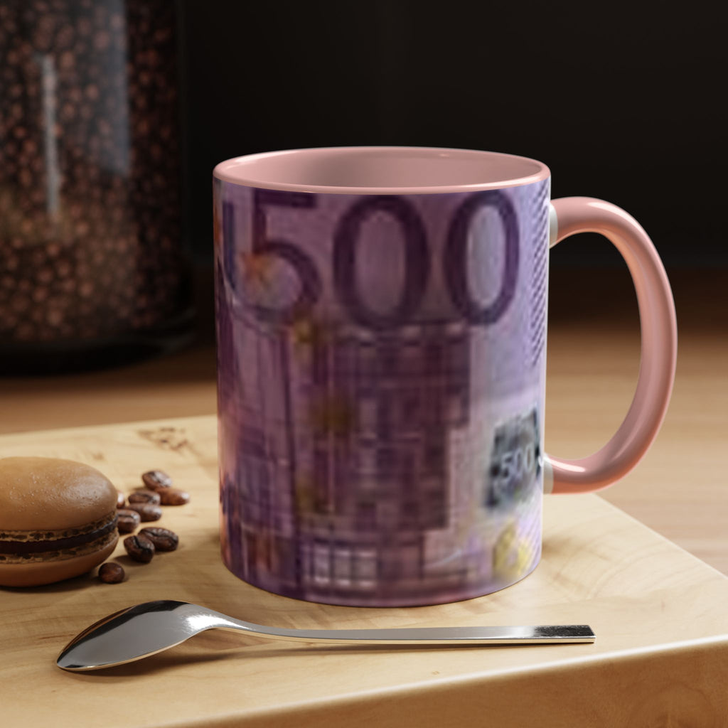 500 Euro Banknote Tasse | Akzent-Kaffeetasse 11oz 15oz