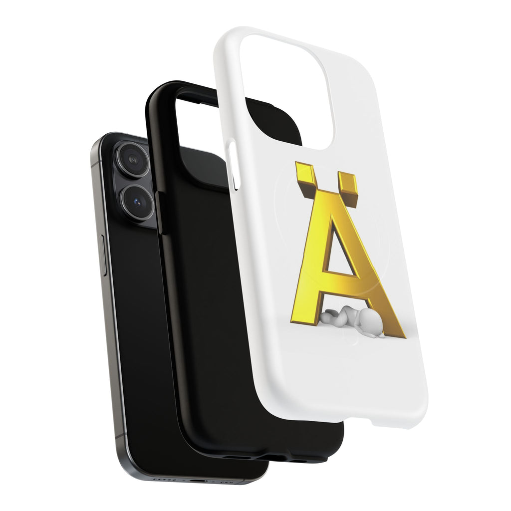 Gold Letter Ä Phone Case | Magnetic Tough Case, Initial Monogram