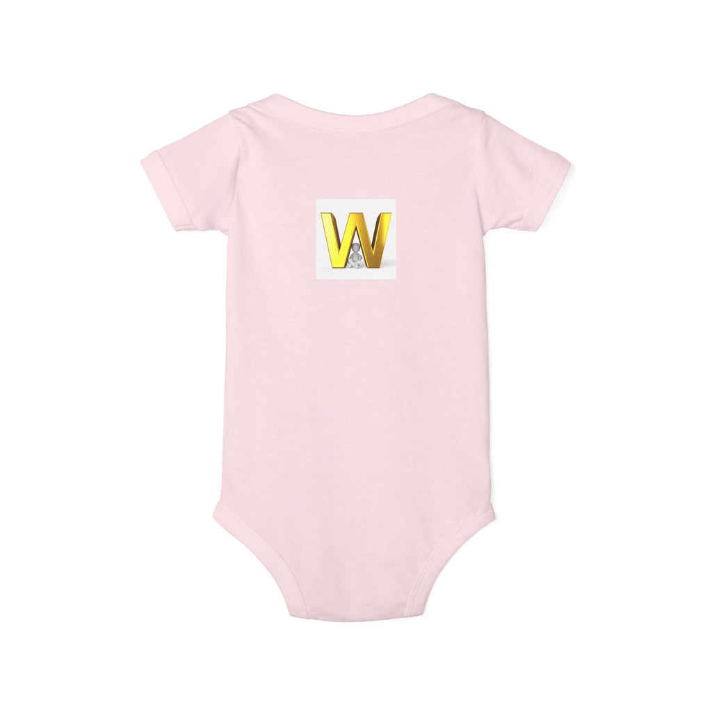 Gold Letter W Monogram Infant One Piece | Baby Bodysuit