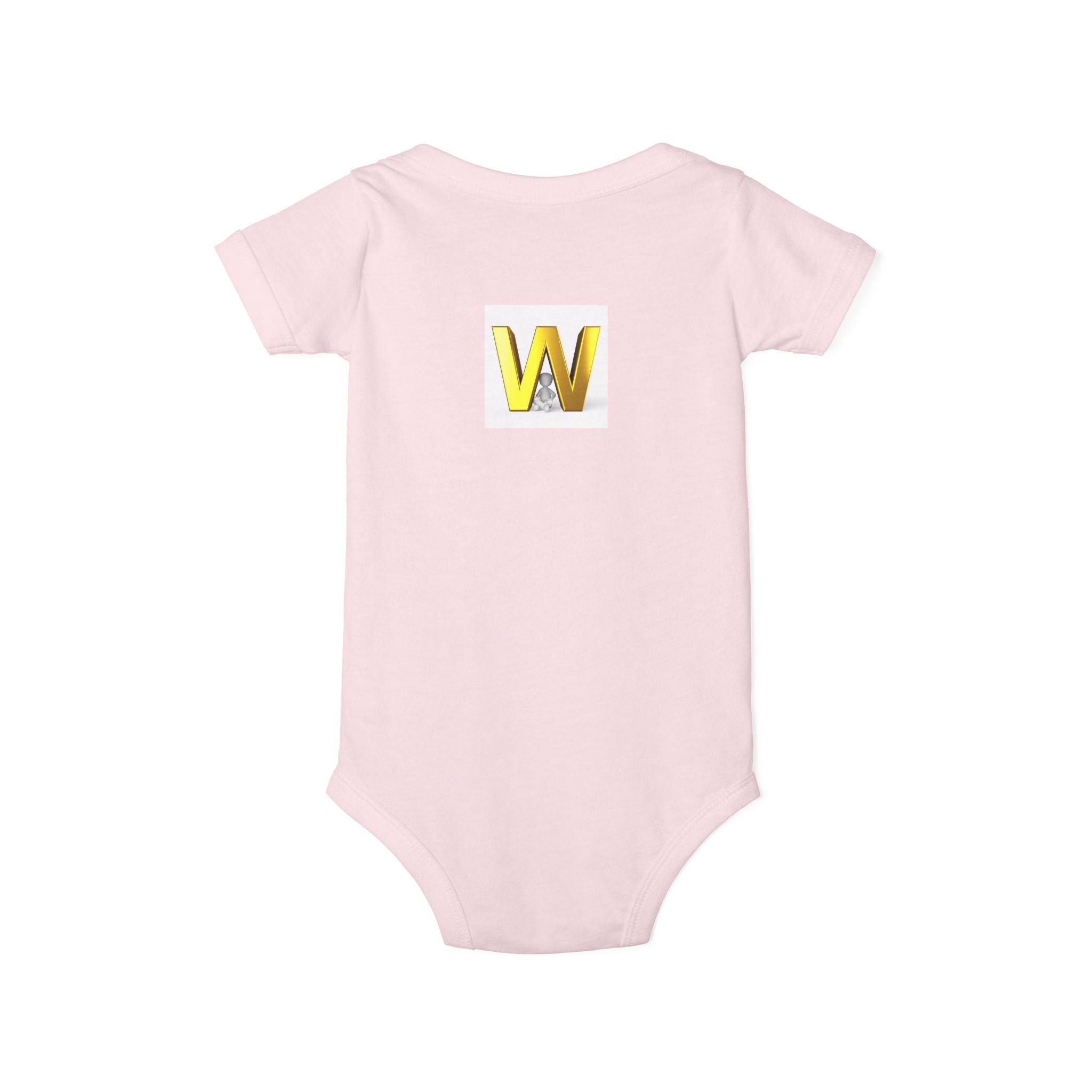 Gold Letter W Monogram Infant One Piece | Baby Bodysuit
