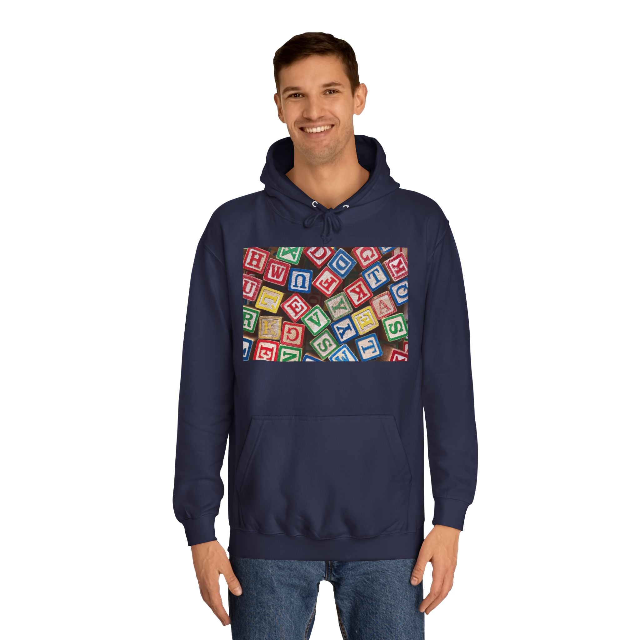 Colorful Alphabet Blocks Hoodie | Kids Letter Blocks Design