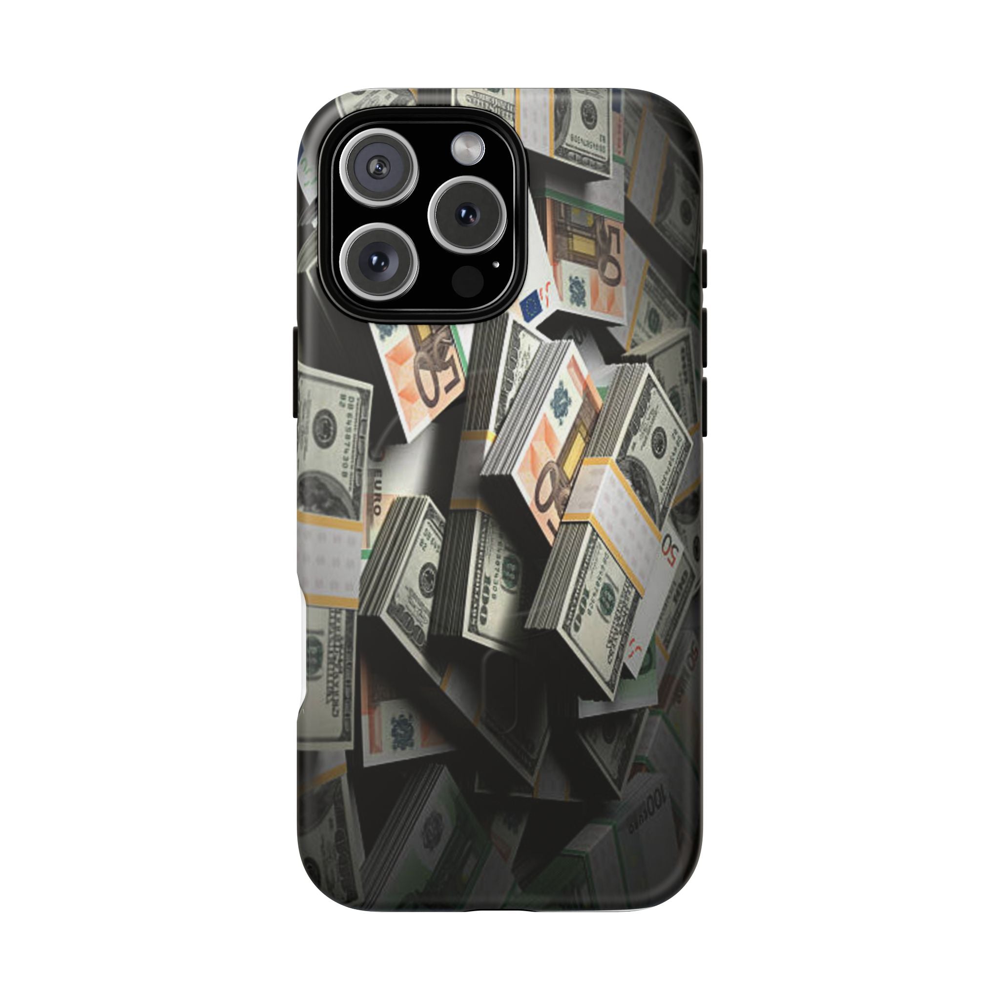 Coque de téléphone Argent Empilé | Coque magnétique robuste