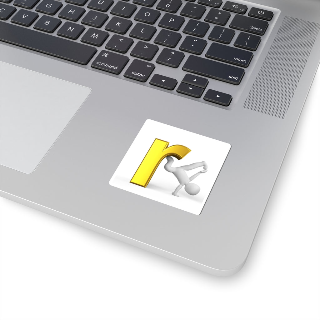 Yellow Letter R Breakdancer Sticker | Kiss-Cut Vinyl Decal