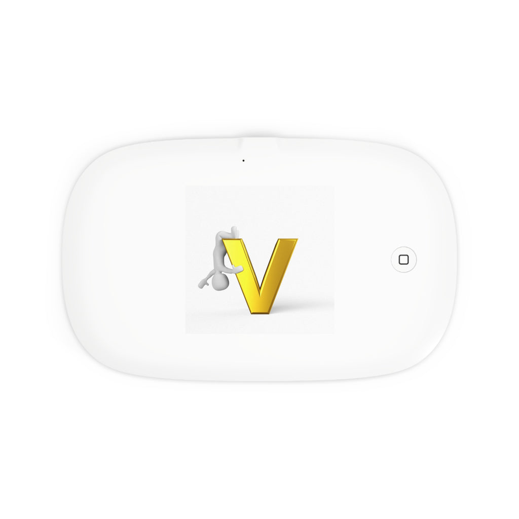 Gold Letter V Logo UV Phone Sanitizer and Wireless Charging Pad | Sanitizer Charger