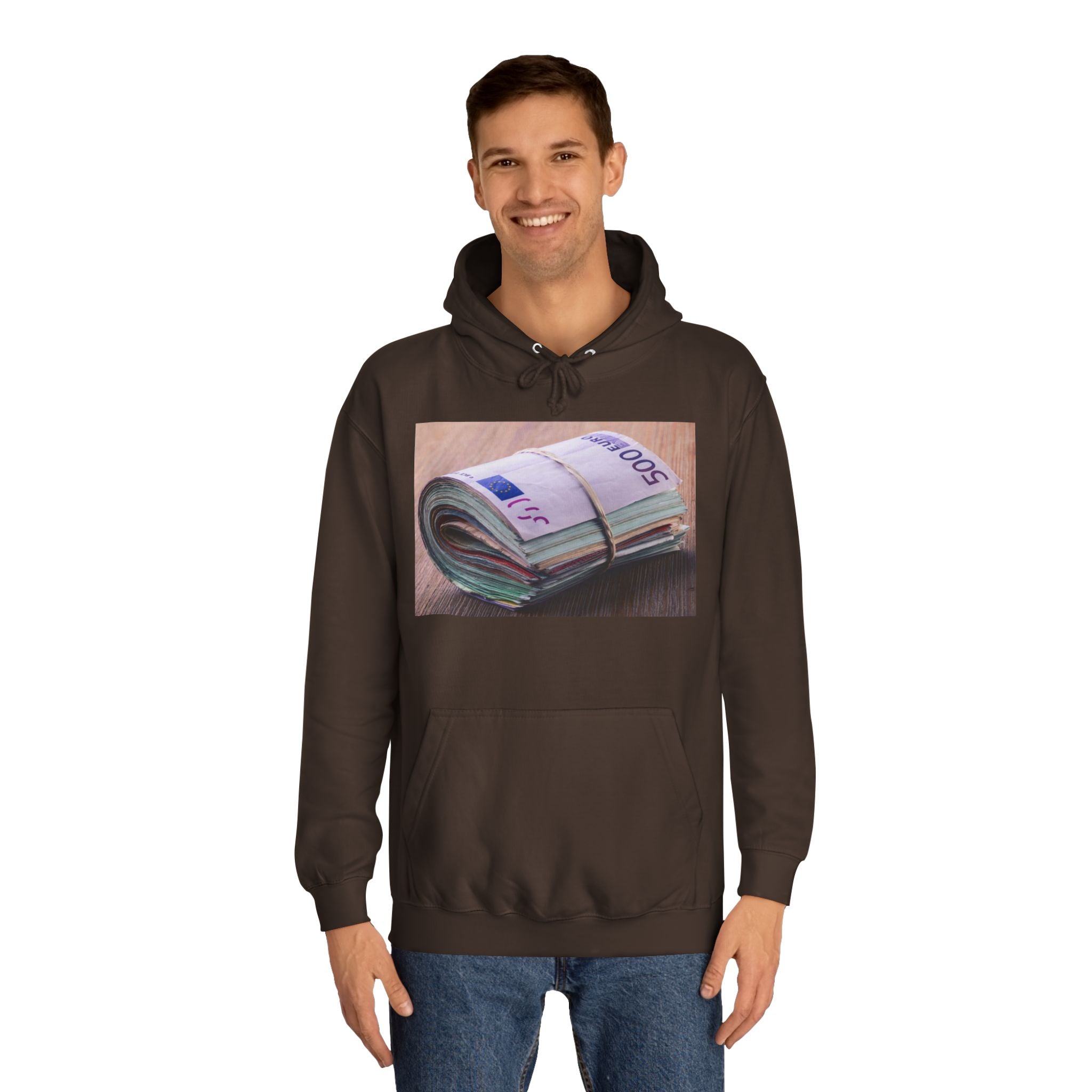 Rolled Currency Stack Hoodie | Money Print, Cash Bundle