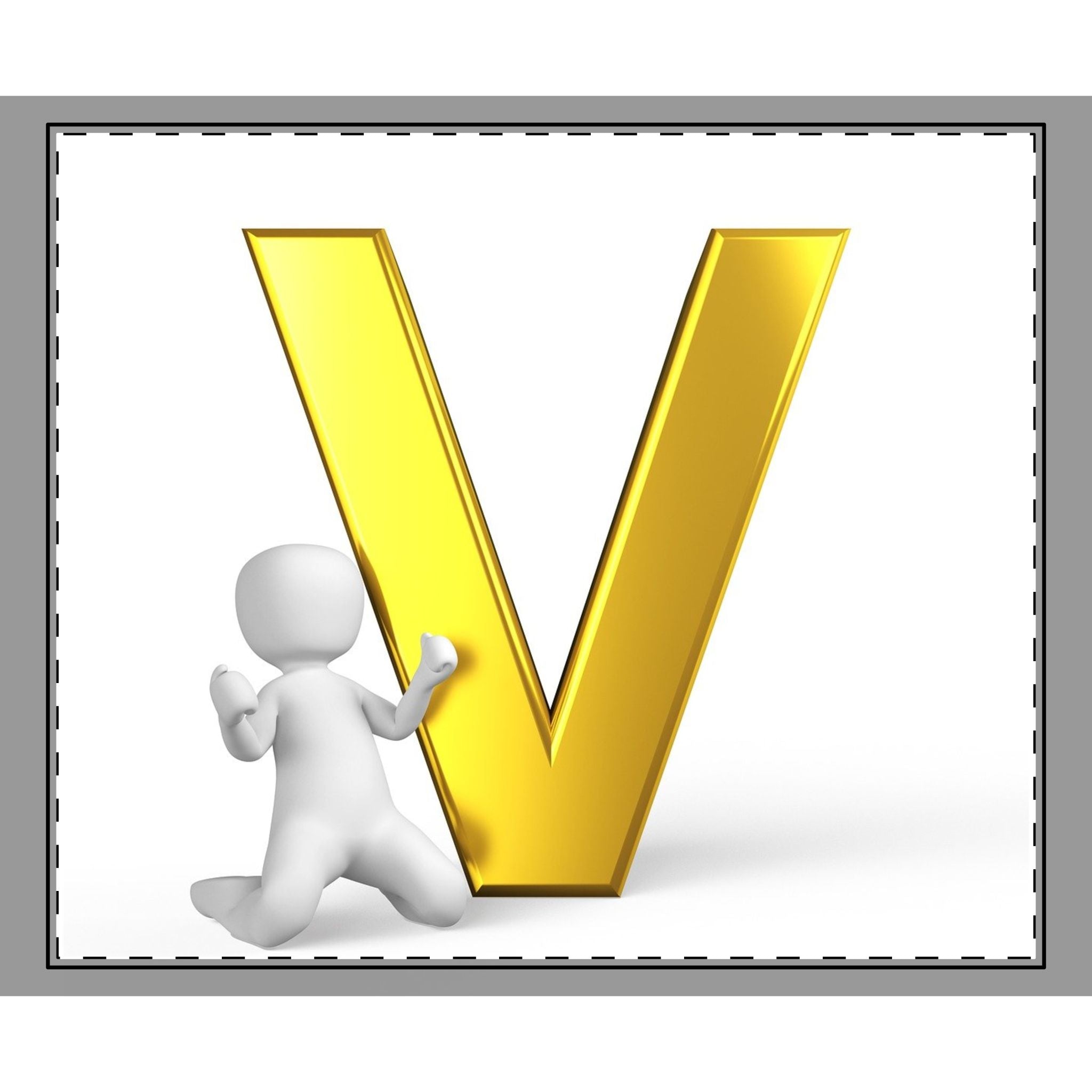 Gold Letter V monogram Woven-Style Coverlet | Initial V coverlet