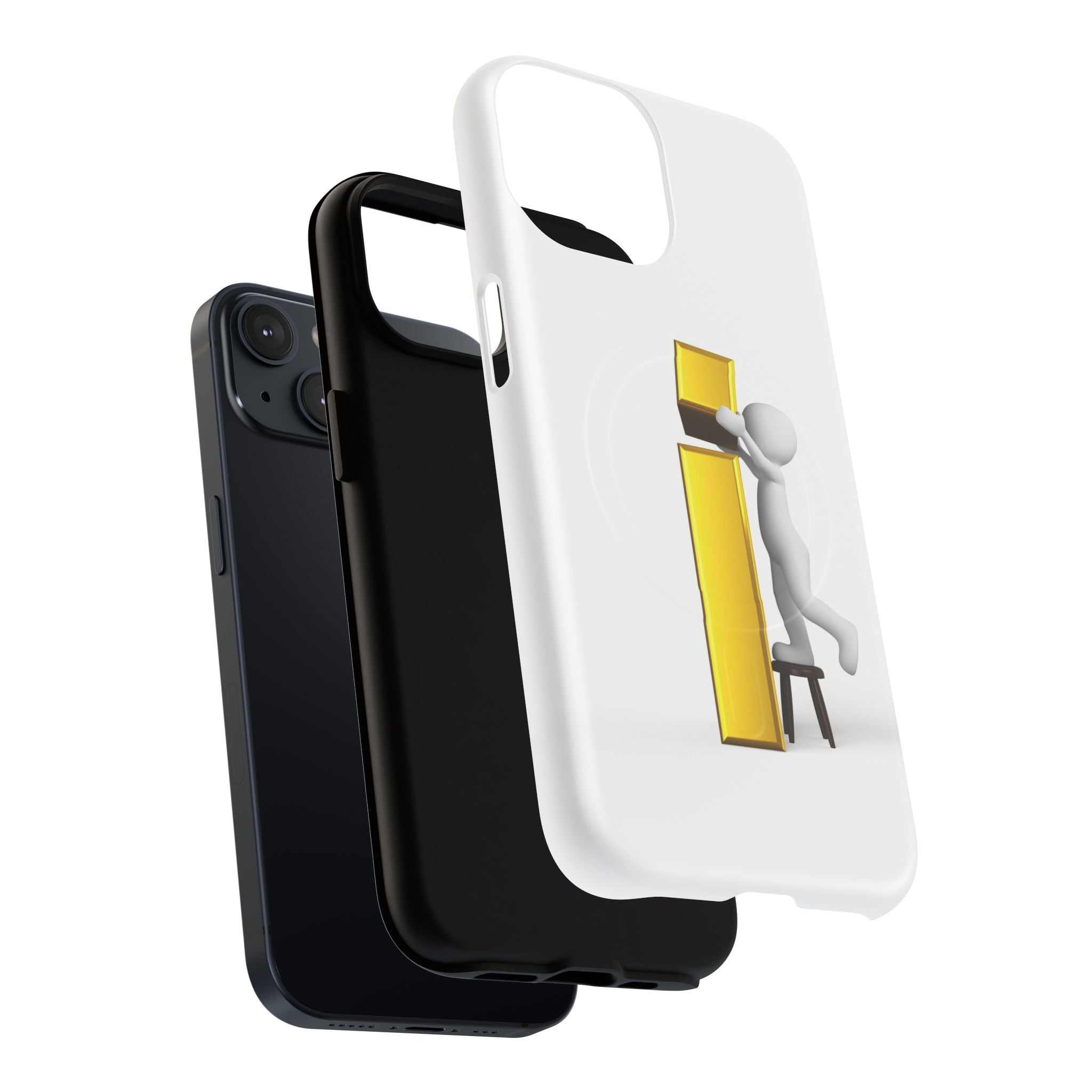 3D Character Gold Letter i phone case | Tough Magnetic Case