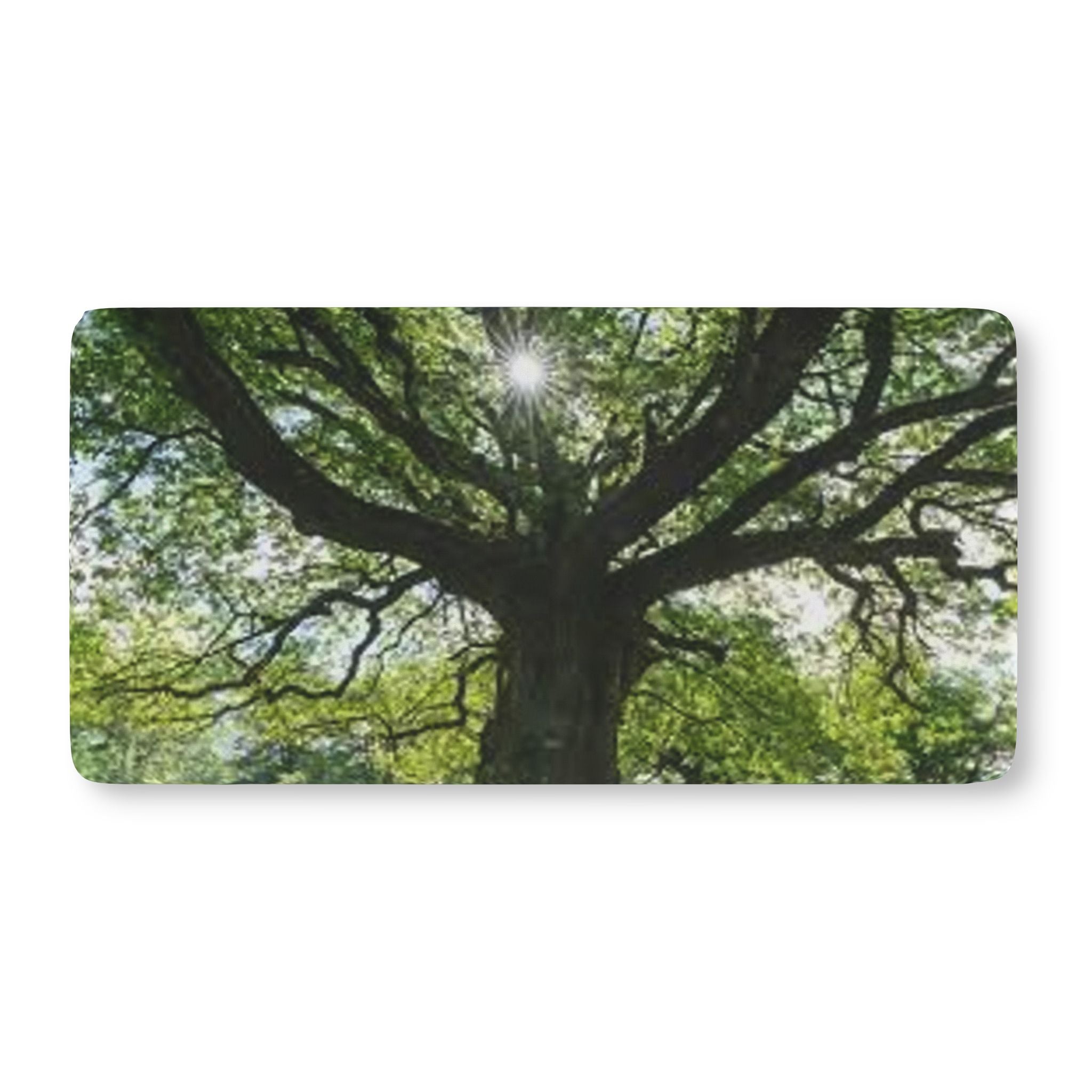 Drap-housse Chêne ensoleillé | Literie de berceau à motif de canopée d'arbre