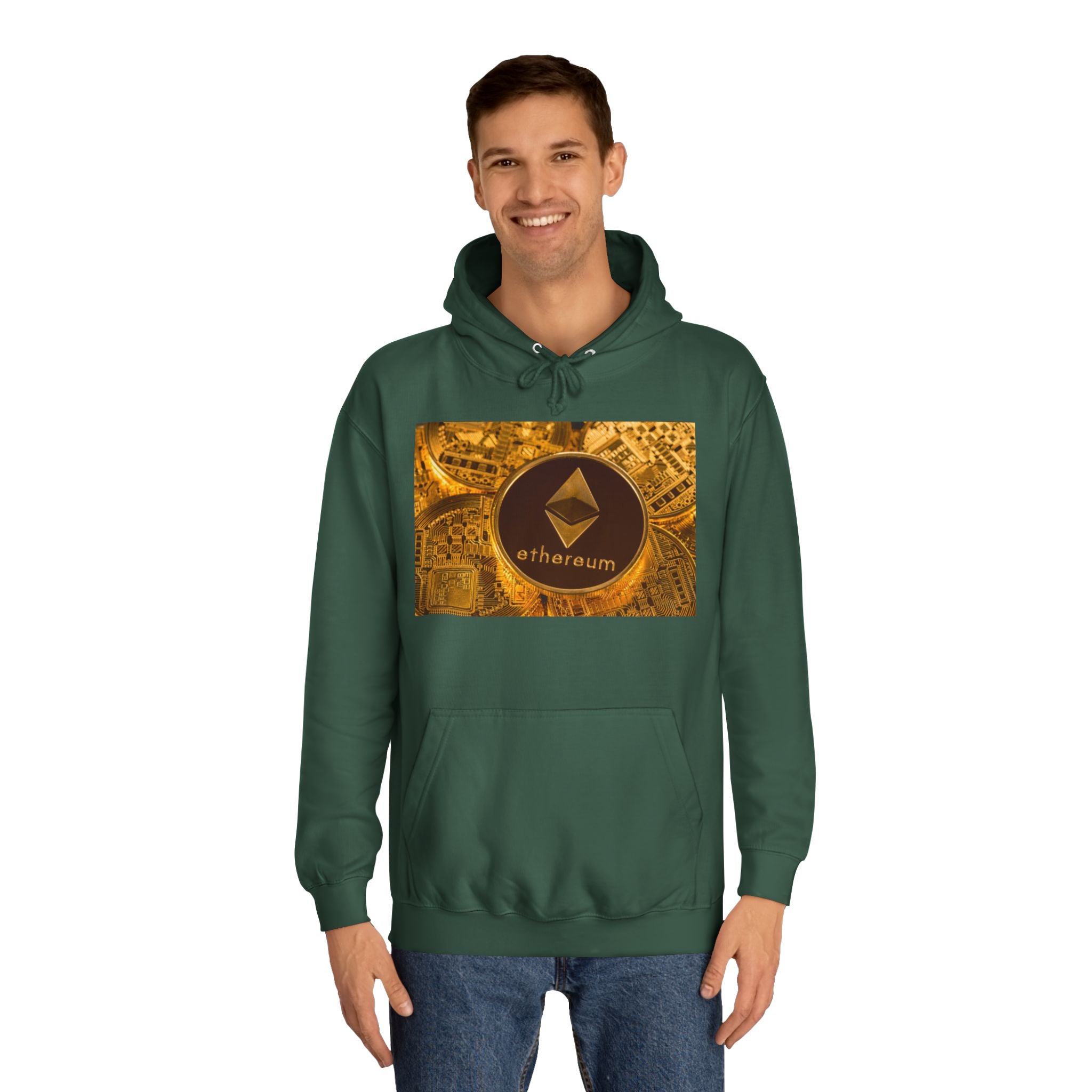 Ethereum Coin Hoodie | Crypto Logo Sweatshirt, Blockchain Design