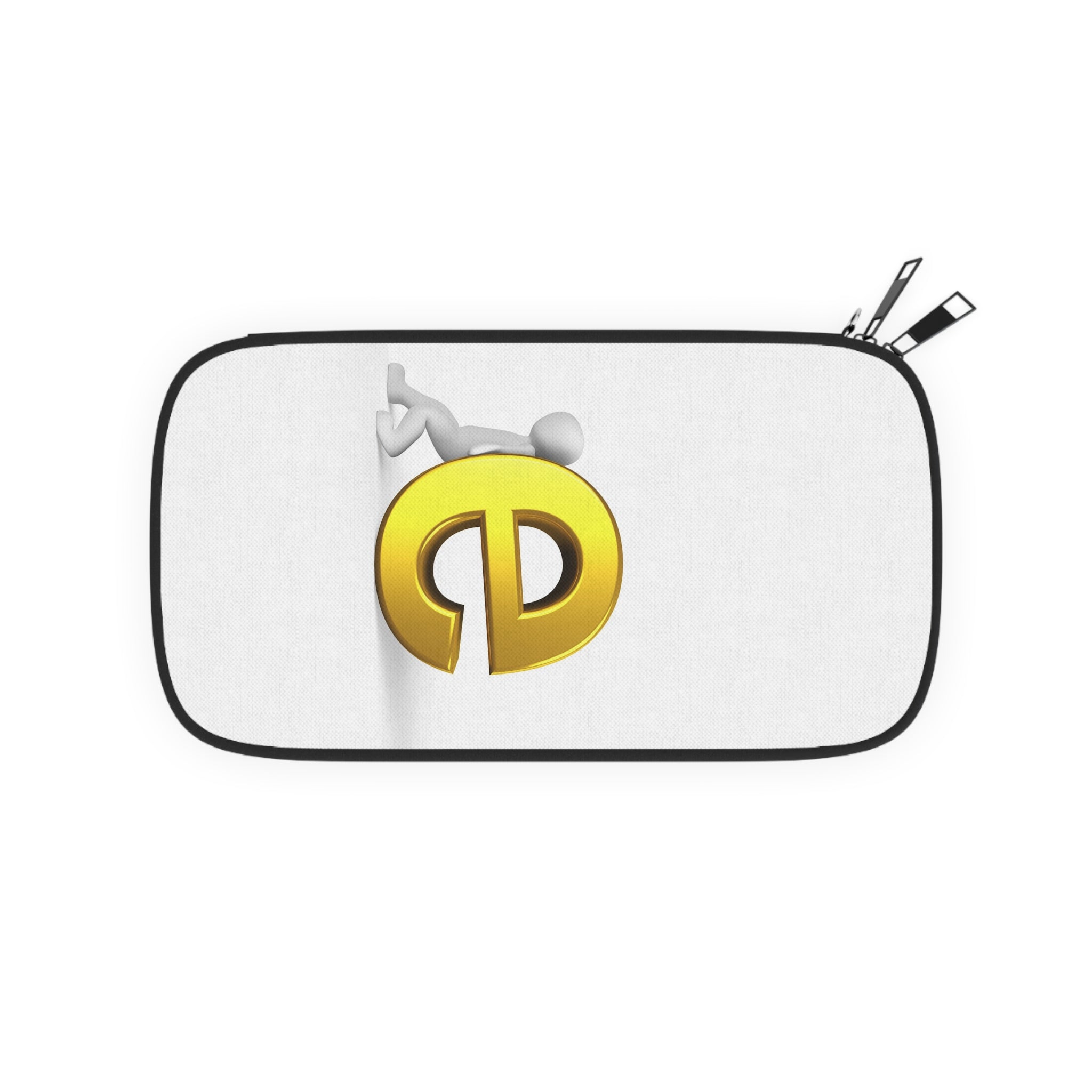 3D Character with Gold Letter E passport wallet | travel document holder