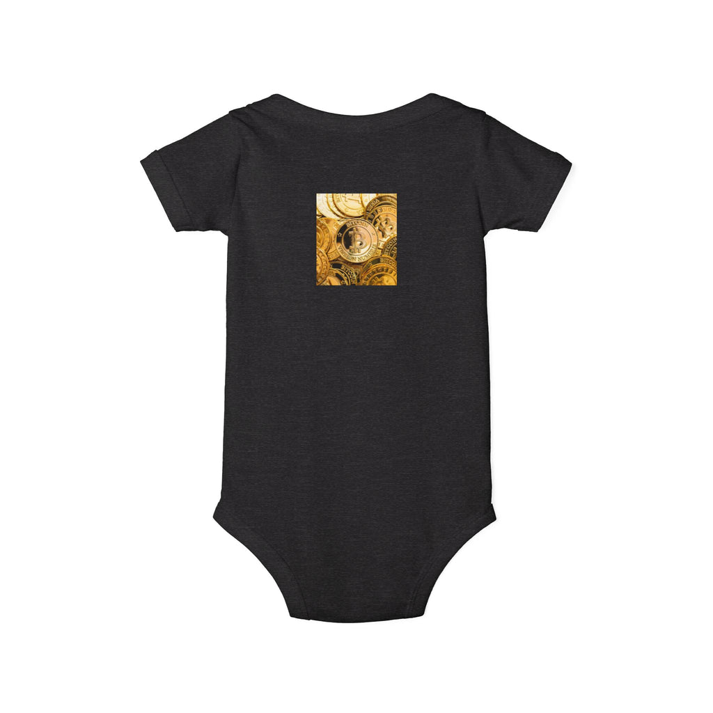 Bitcoin Cryptocurrency Infant One Piece | Floral Nursery Baby Bodysuit
