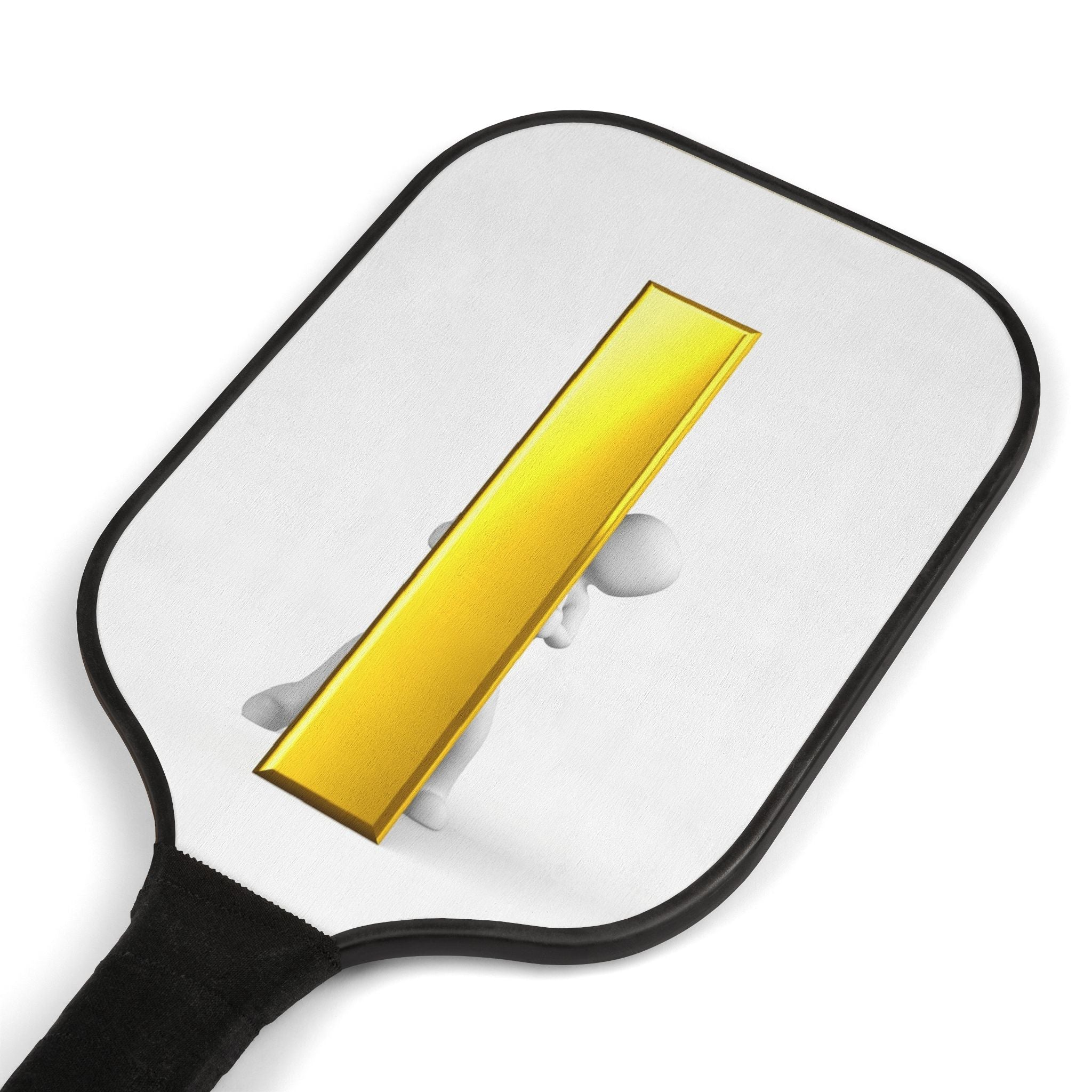 Yellow Block Letter I Pickleball Paddle | Pickleball Kit