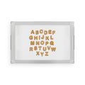 Alphabet Cookie Letters Acrylic Serving Tray | Kitchen Typography Decor