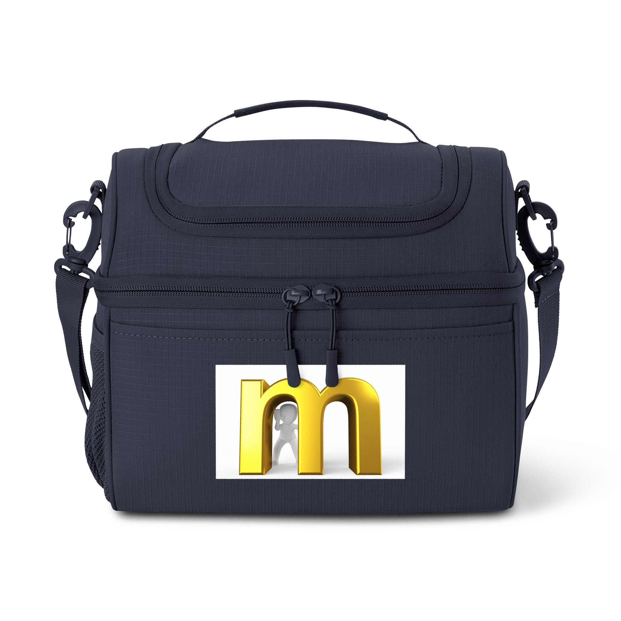 Gold Letter M Cooler Bag | Personalized Monogram Lunch Cooler