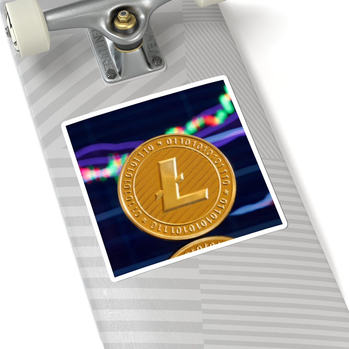 Litecoin Coin Sticker | Kiss-Cut Crypto Decal, Laptop Sticker