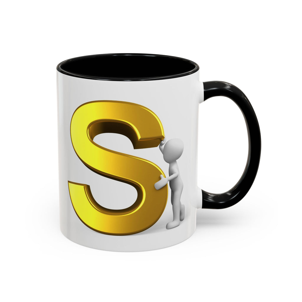 Gold Letter S Initial Mug | Accent Coffee Mug