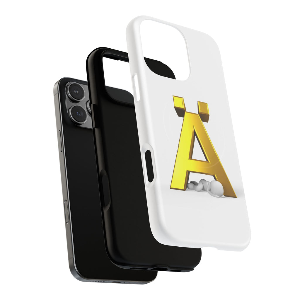 Gold Letter Ä Phone Case | Magnetic Tough Case, Initial Monogram