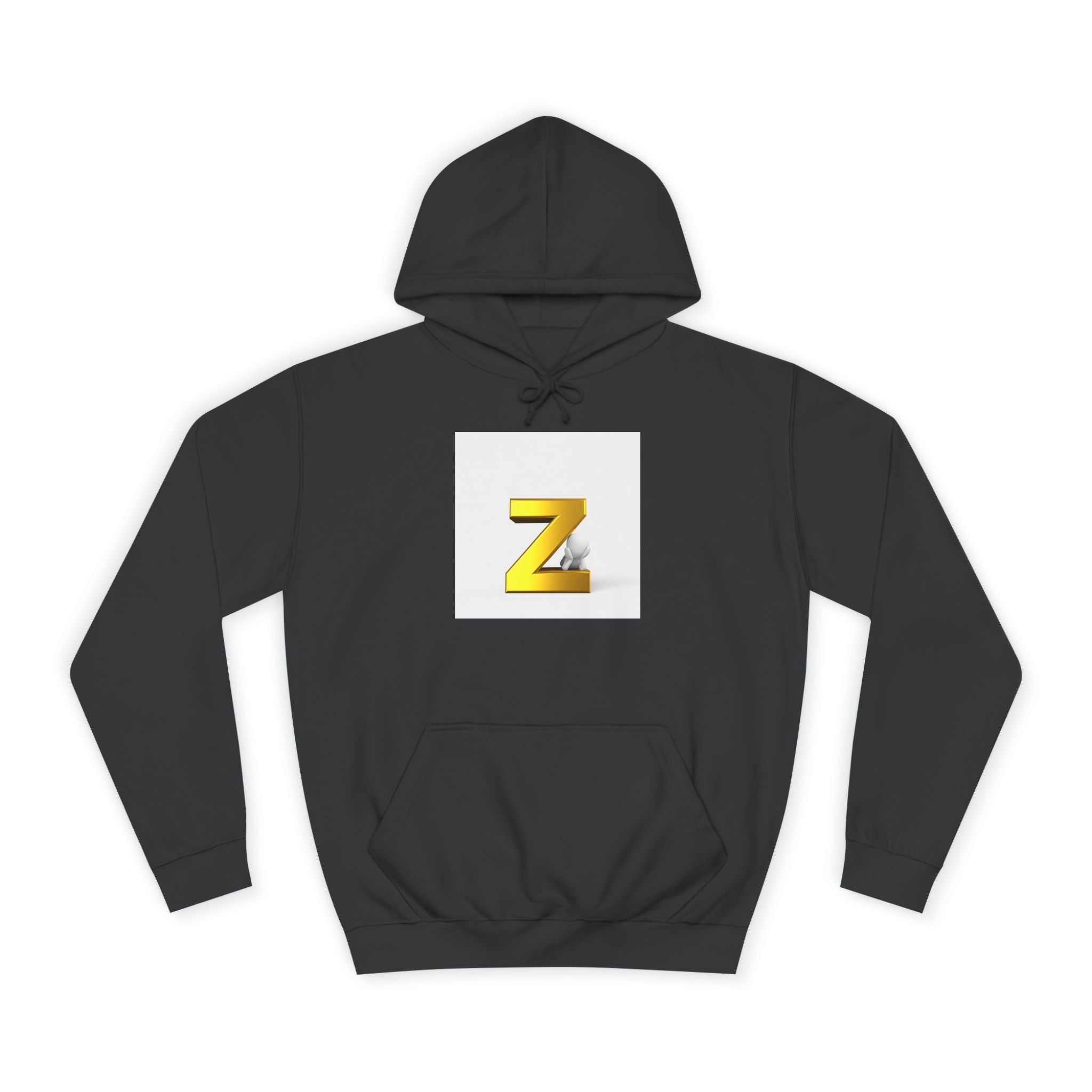 Sweat à capuche lettre Z en or 3D | Pull monogramme initial