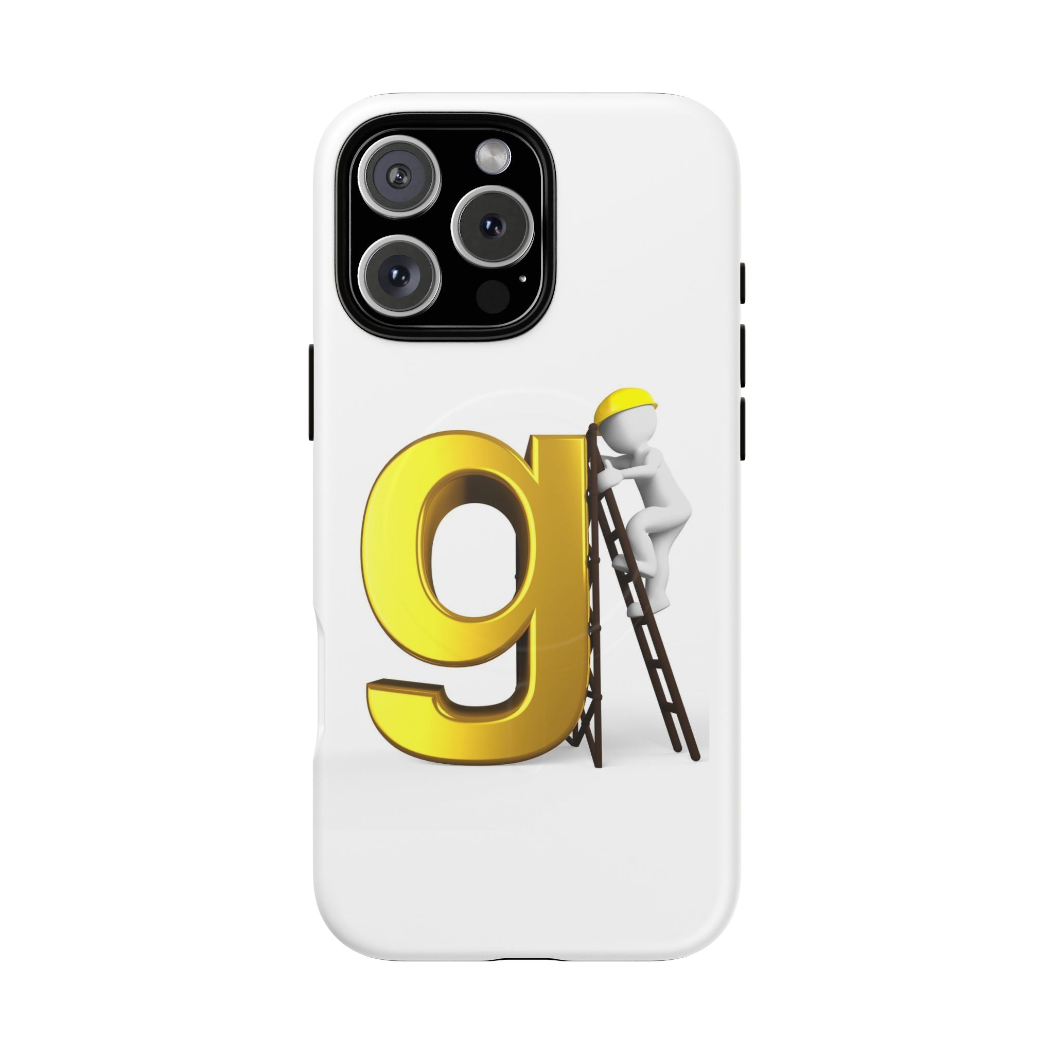 Coque de téléphone de construction Lettre G dorée | Coque magnétique robuste