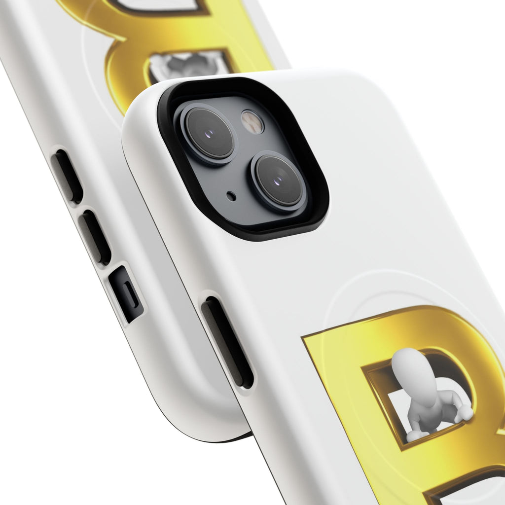 Gold 3D Letter B phone case | Tough Magnetic Case