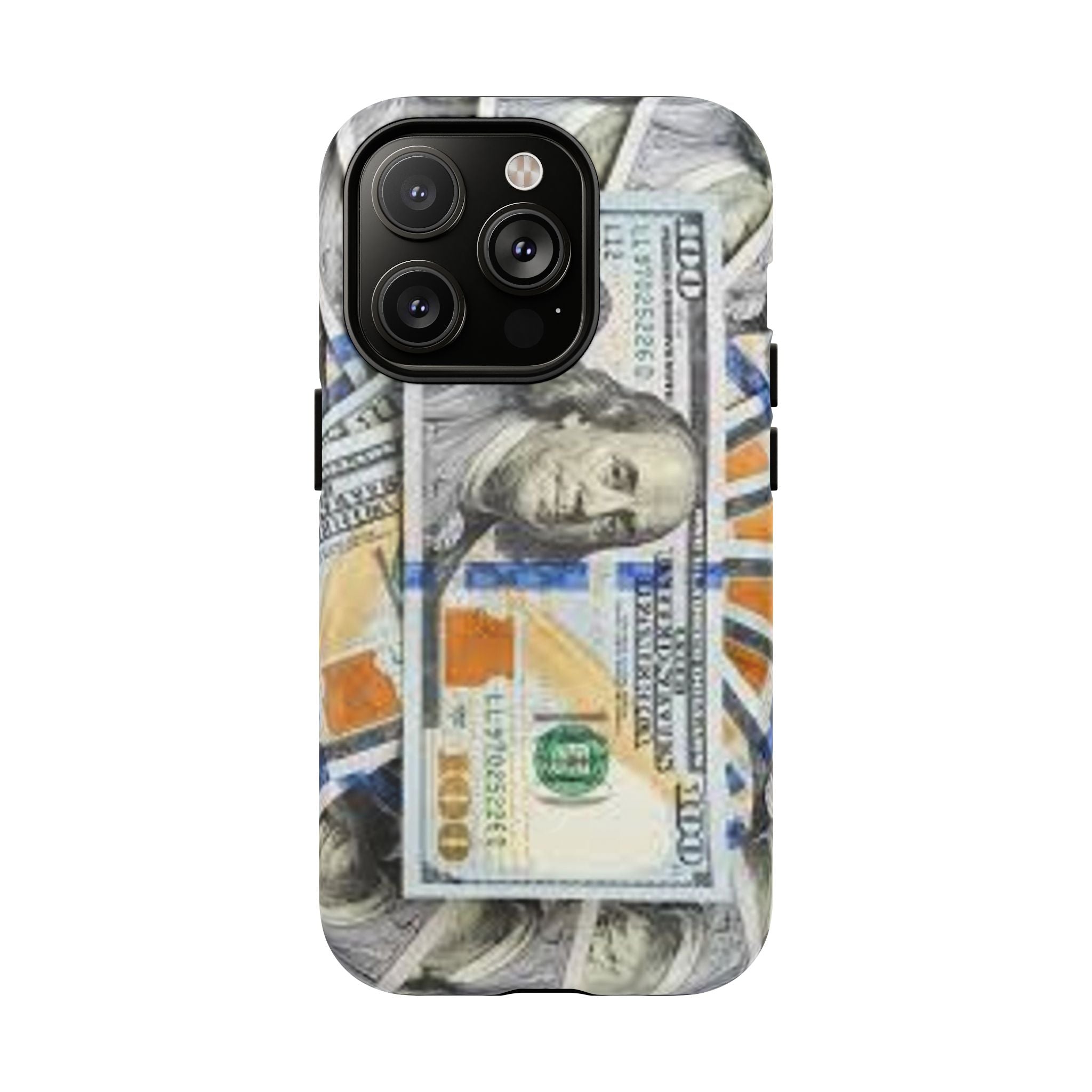 Coque de téléphone Billets de cent dollars | Coque magnétique robuste, motif argent