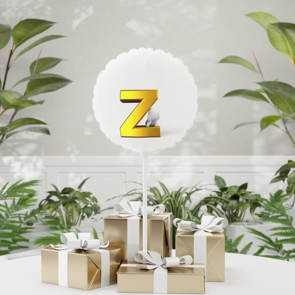 Gold Letter Z Balloon | Round 11" Foil Balloon