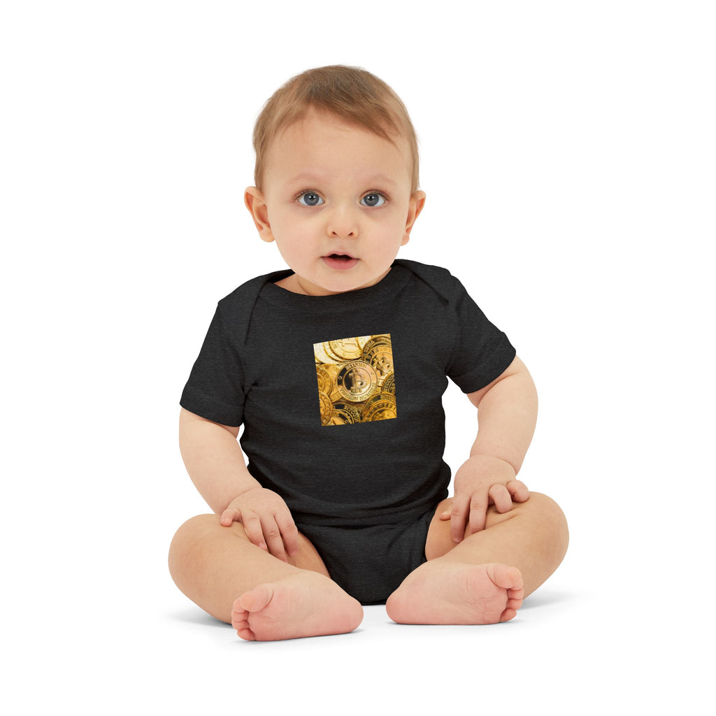 Bitcoin Cryptocurrency Infant One Piece | Floral Nursery Baby Bodysuit
