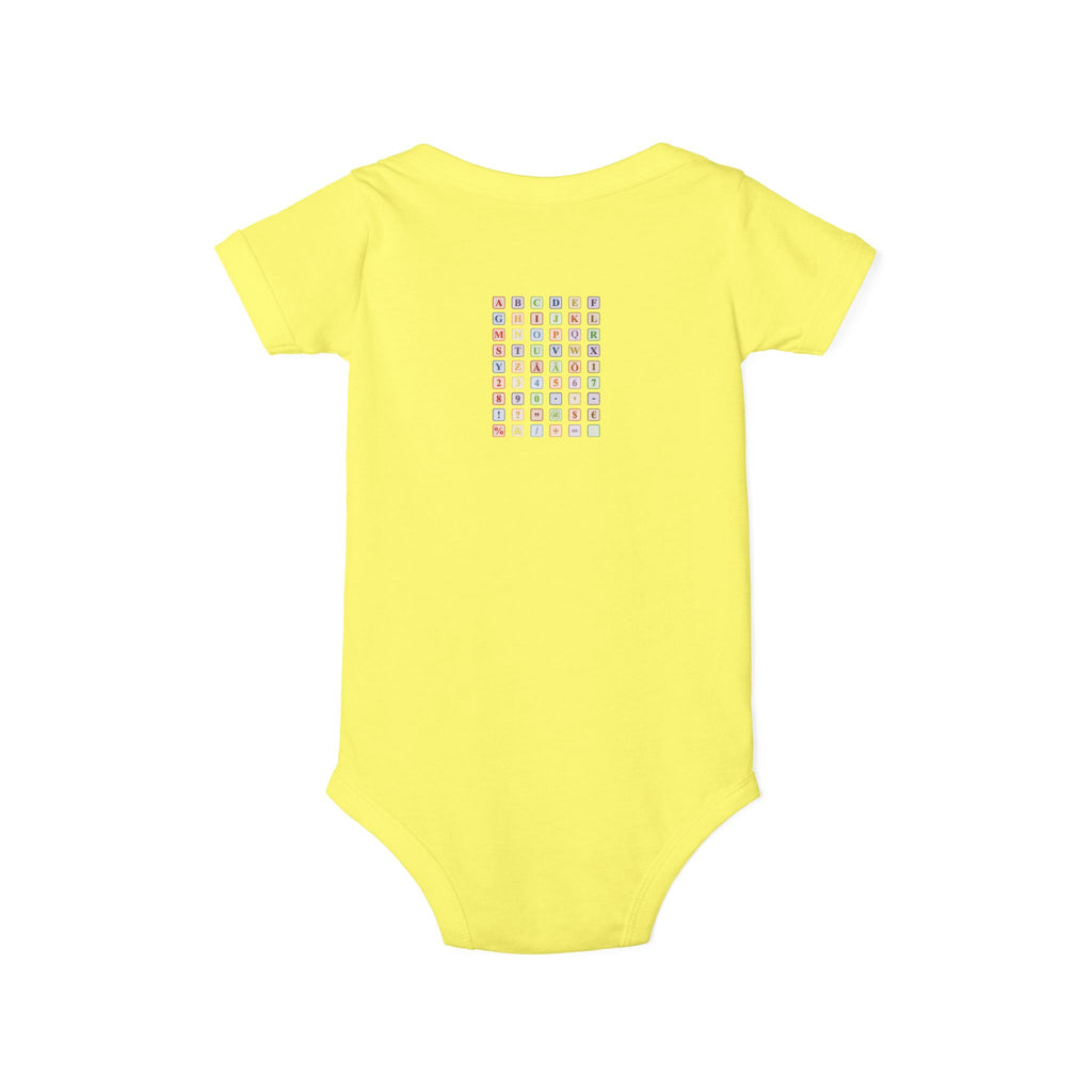 Colorful Alphabet Grid Infant One Piece | Baby Bodysuit