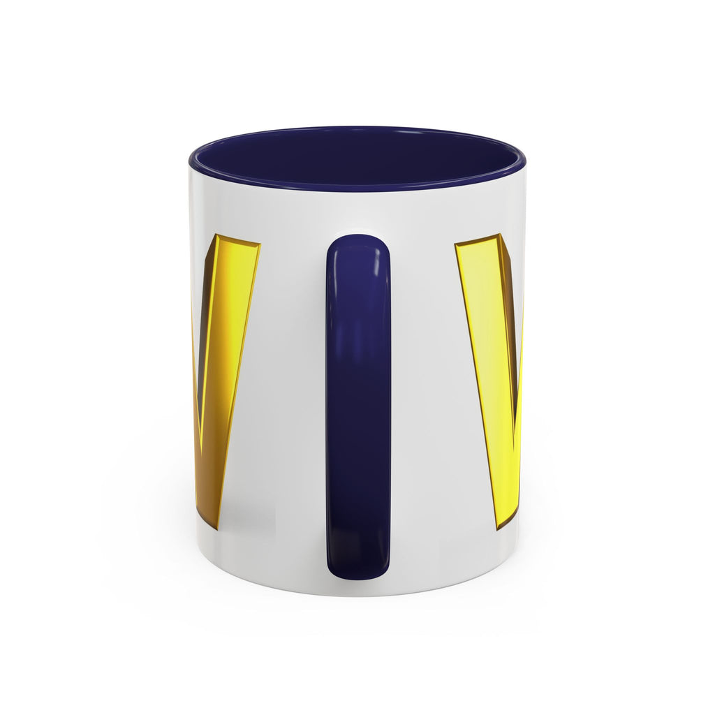 Gold Letter W Initial Mug | Accent Coffee Mug 11oz 15oz