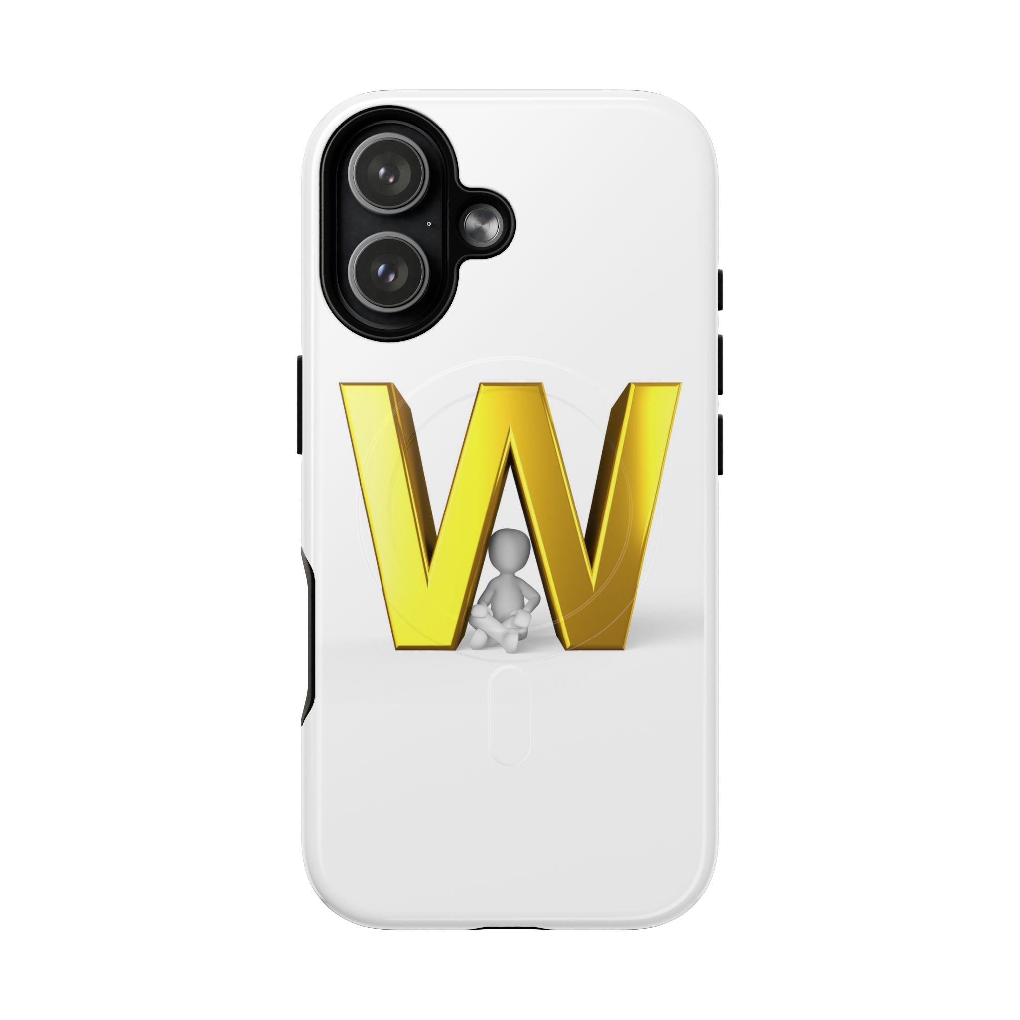 Gold Letter W Monogram Phone Case | Tough Magnetic Case