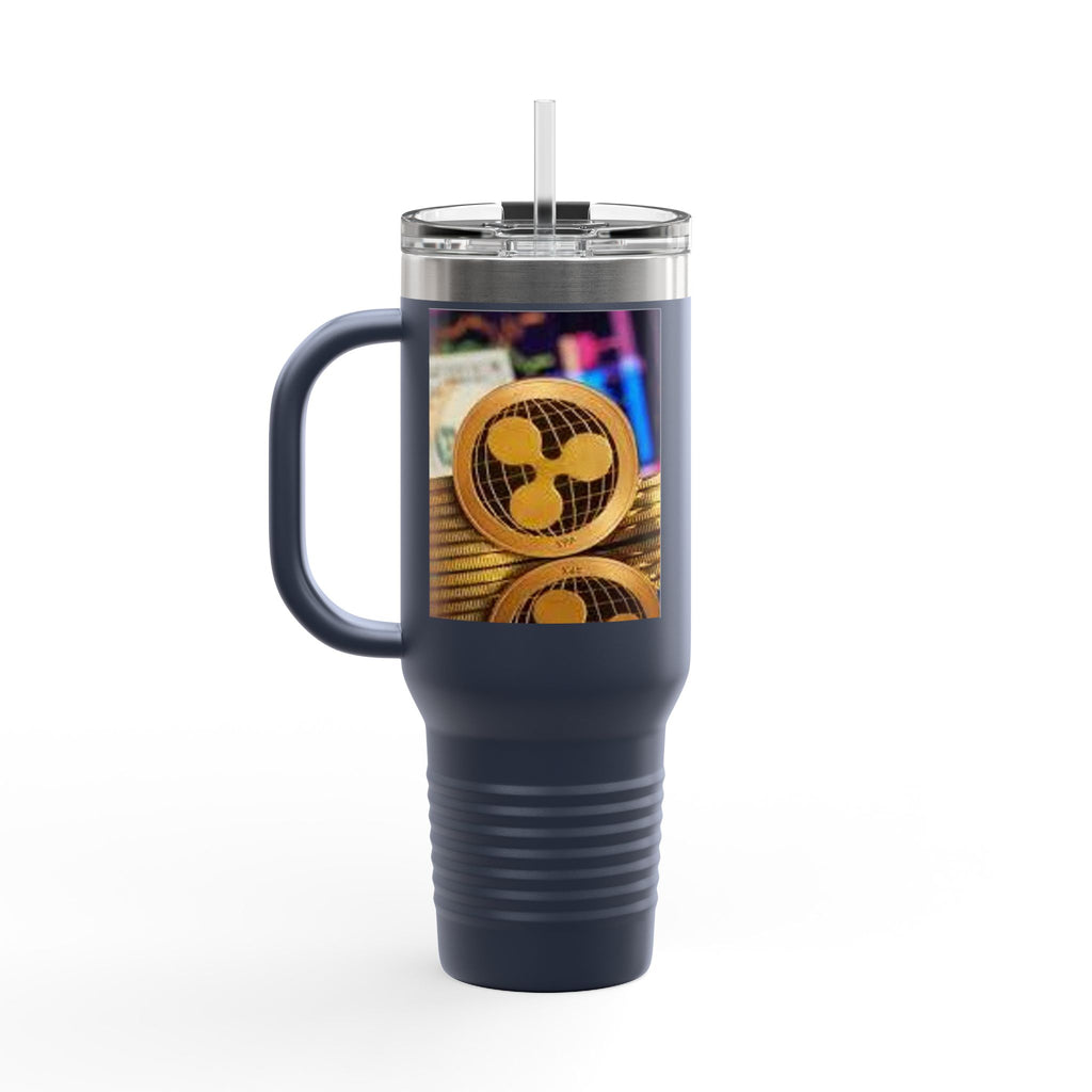 Ripple Crypto Coin Stack Insulated Travel Mug | 40oz